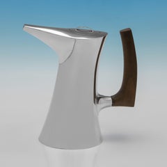 Mid-Century Modern American Sterling Silver Coffee Set by Howard Crisp, 1970