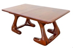Mid-Century Modern American Studio Craft Wood Dining Table Wendell Castle Style