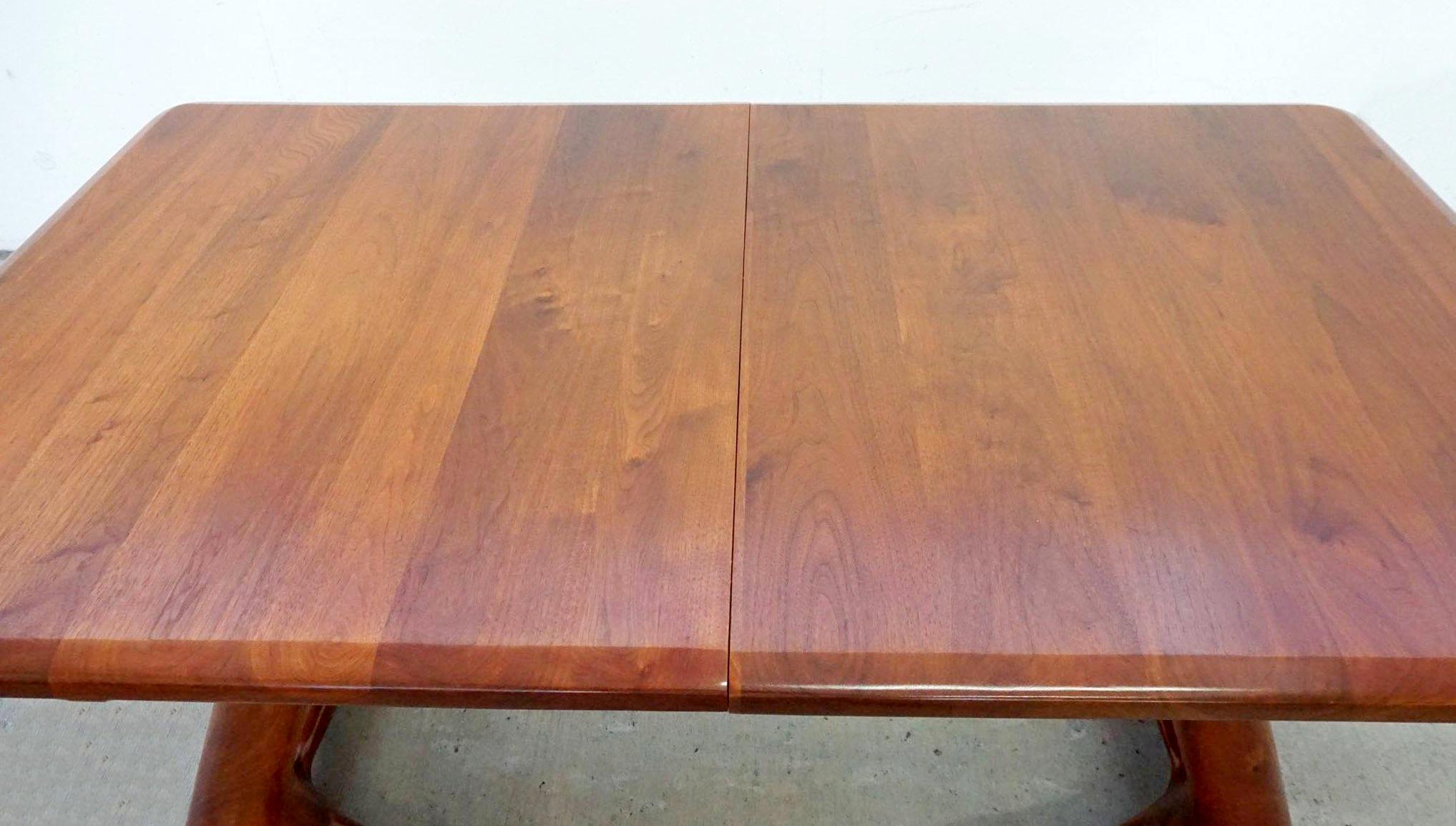 Late 20th Century Mid-Century Modern American Studio Craft Wood Dining Table Wendell Castle Style