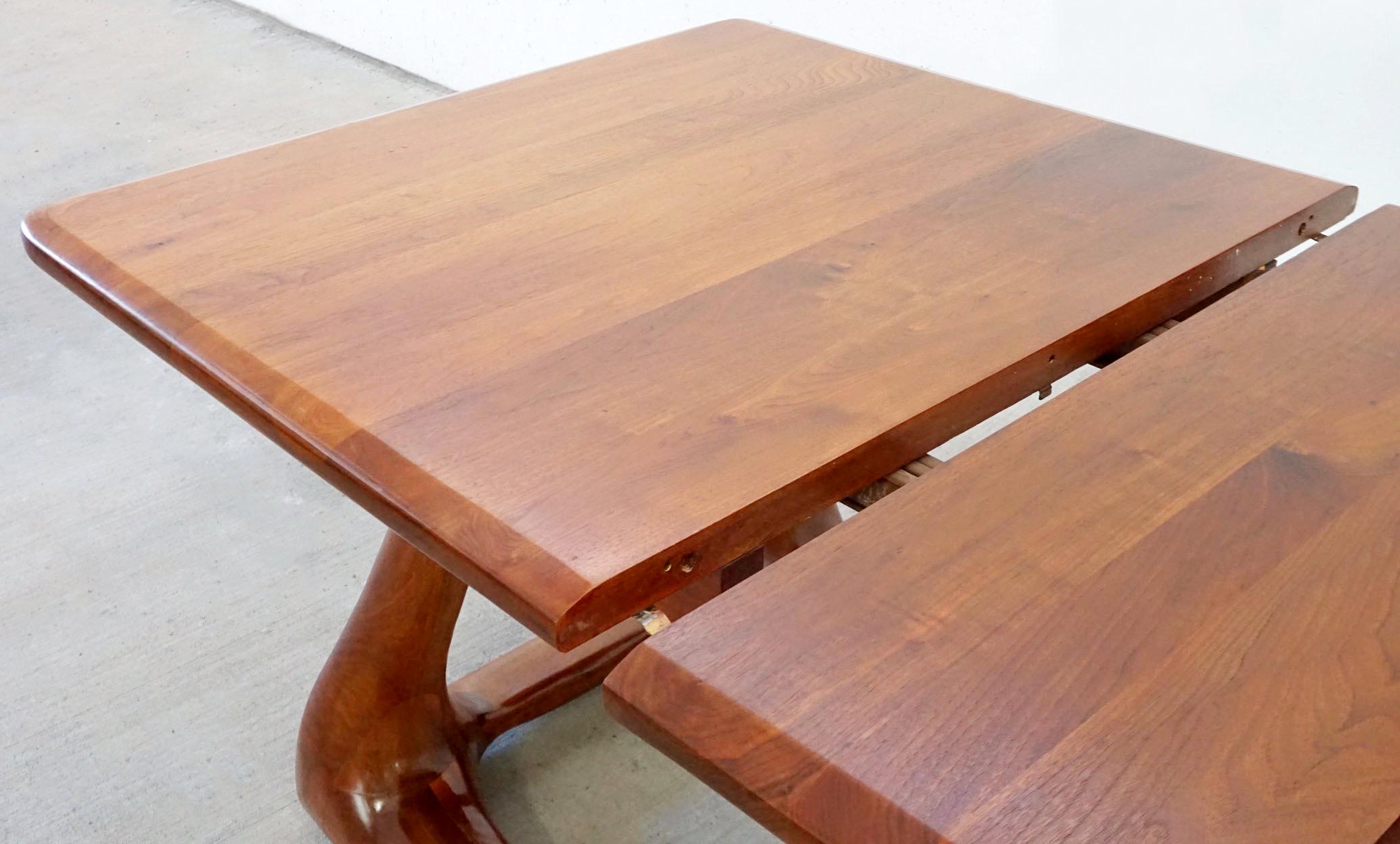 Mid-Century Modern American Studio Craft Wood Dining Table Wendell Castle Style 2