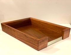 Mid-Century Modern American Walnut Modernist Paper Tray