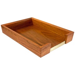 Mid-Century Modern American Walnut Modernist Paper Tray