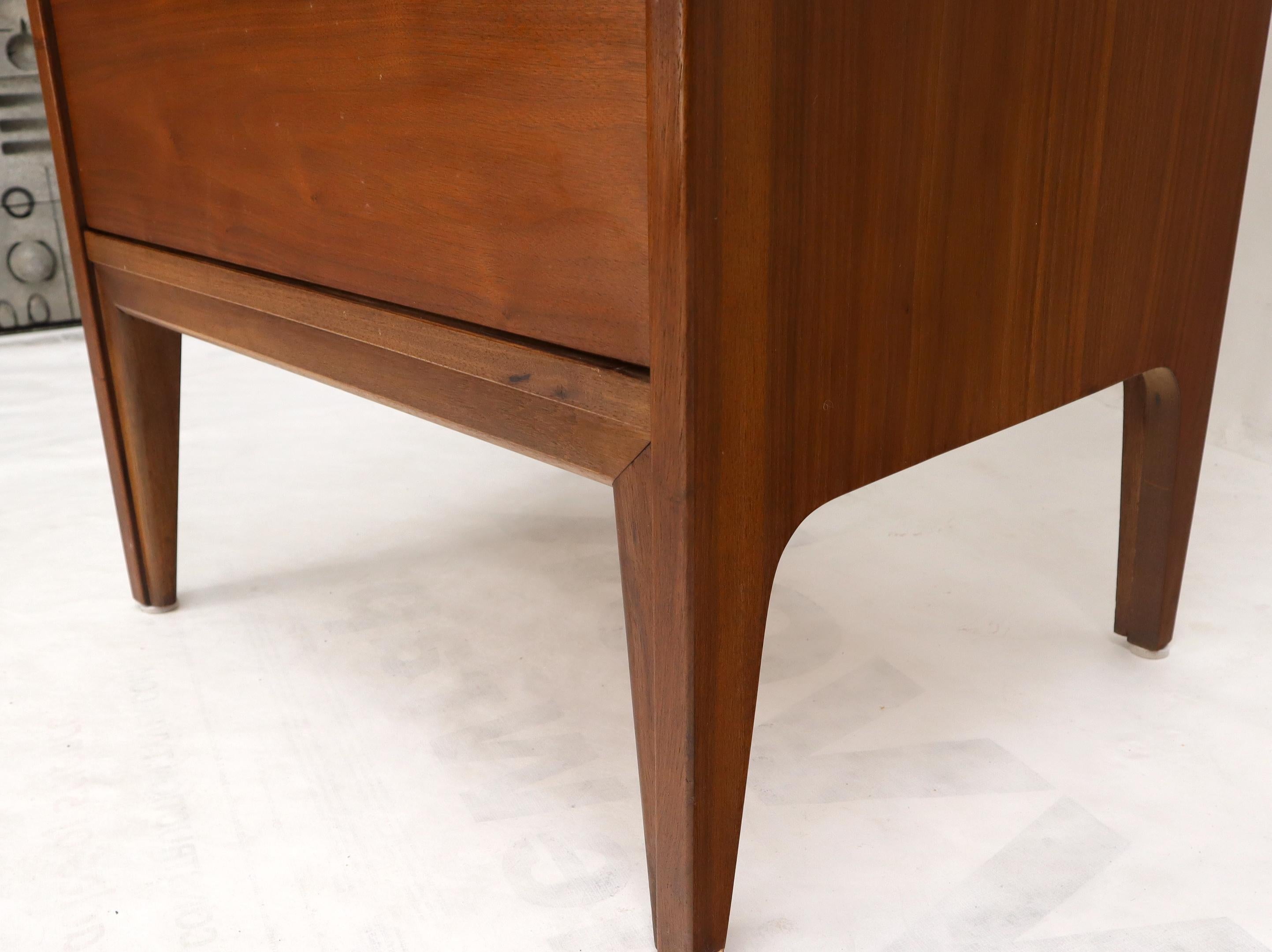 Mid-Century Modern American Walnut Tall Skinny Lingerie Chest Dresser For Sale 5