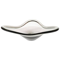 Mid-Century Modern Amorphic Smoked Translucent Glass Bowl by Holmegaard