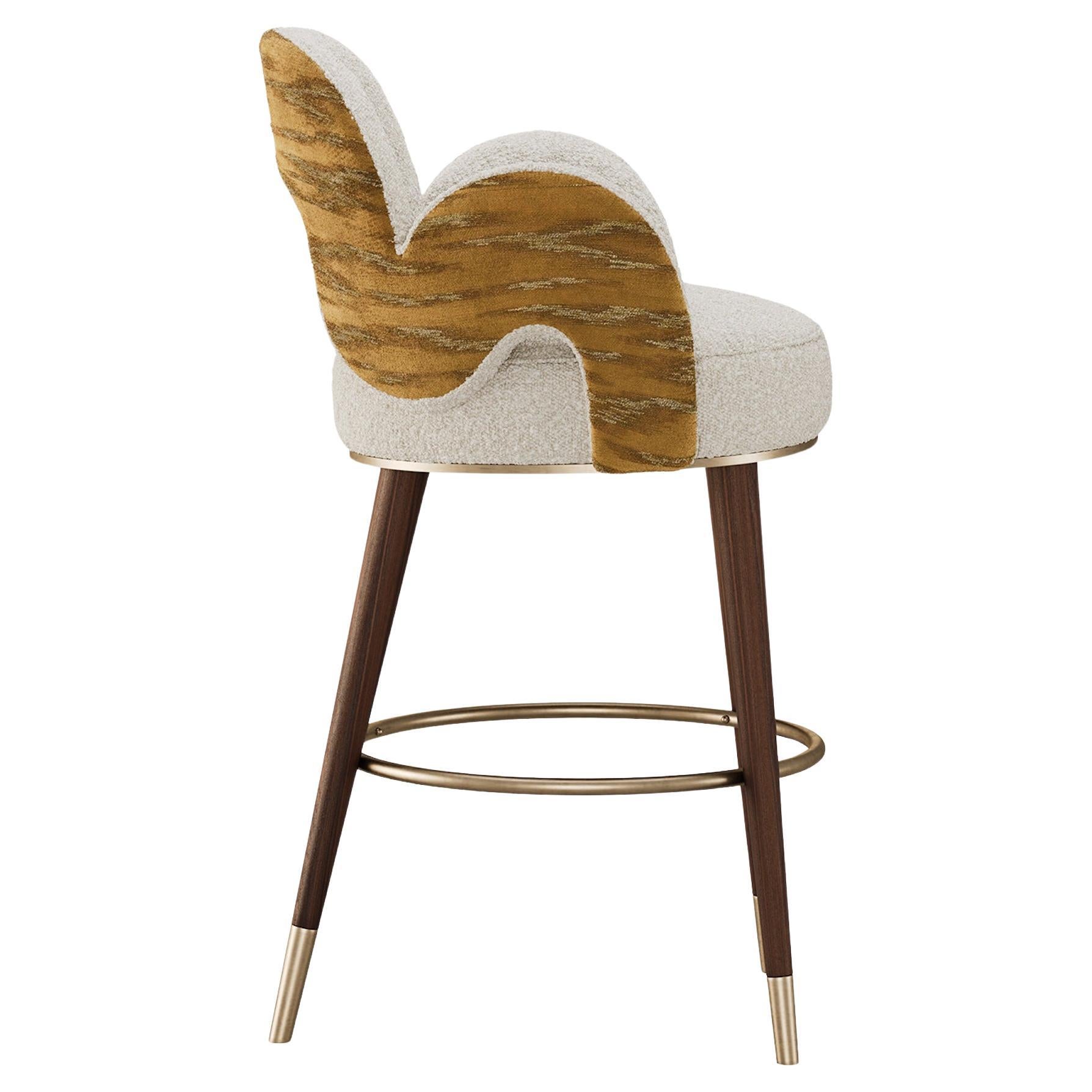 Mid-Century Modern Amuse Bar Stool by Mavo Atelier, Handmade in Portugal