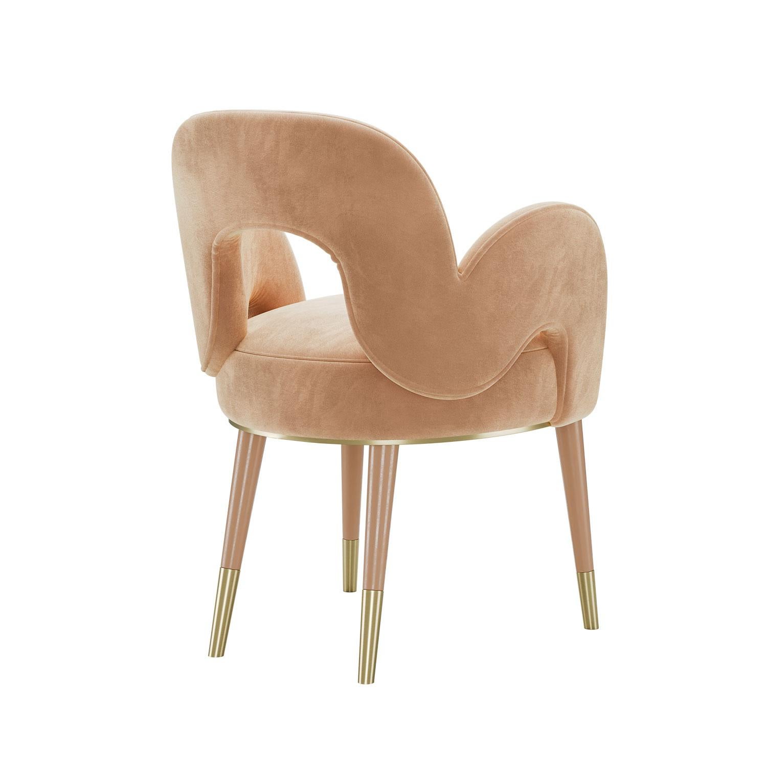 Moderner Amuse-Esszimmerstuhl aus der Jahrhundertmitte von Mavo Atelier, handgefertigt in Portugal (Moderne der Mitte des Jahrhunderts) im Angebot