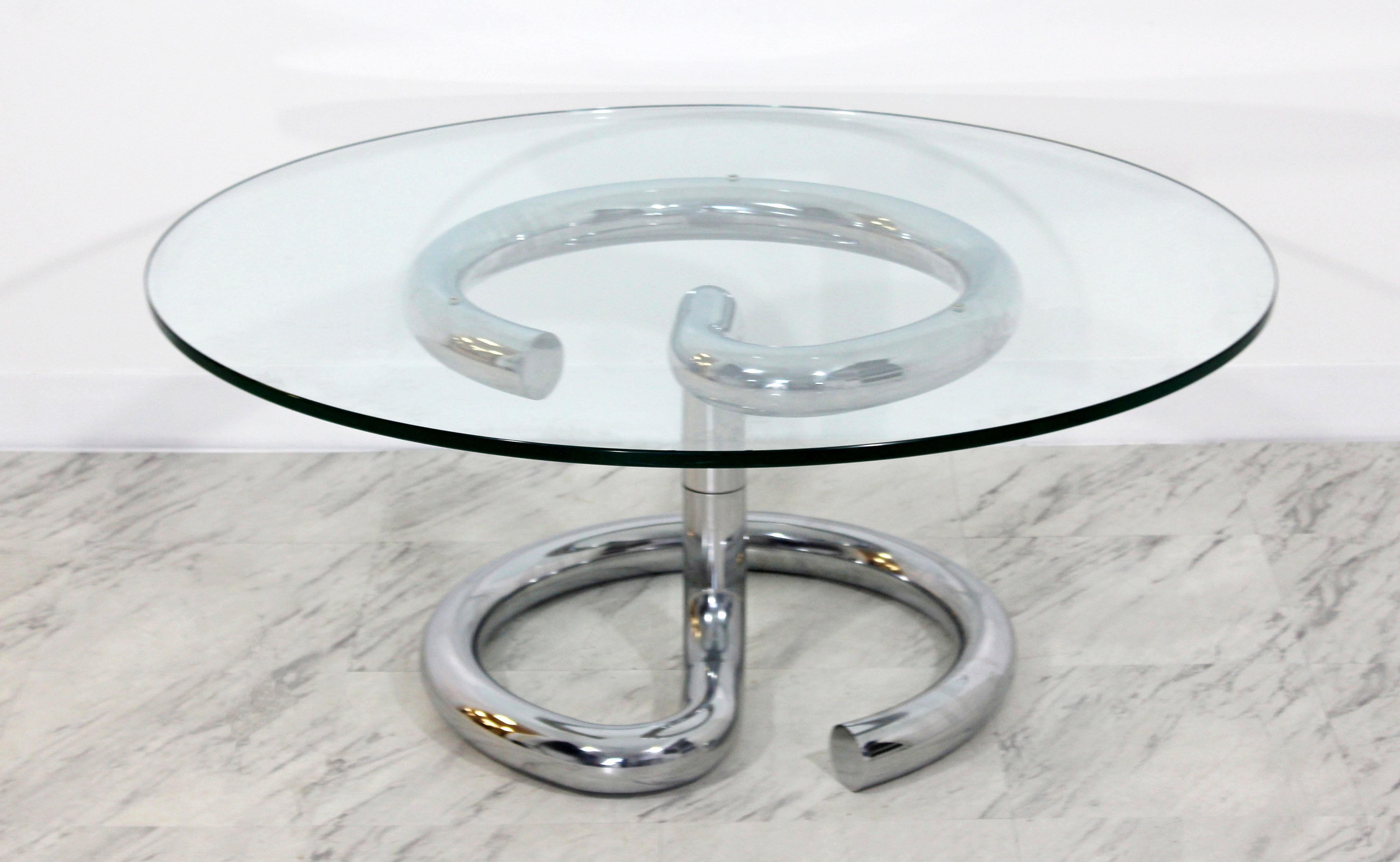 Mid-Century Modern Anaconda Chrome and Glass Coffee Table by Paul Tuttle, 1970s 2