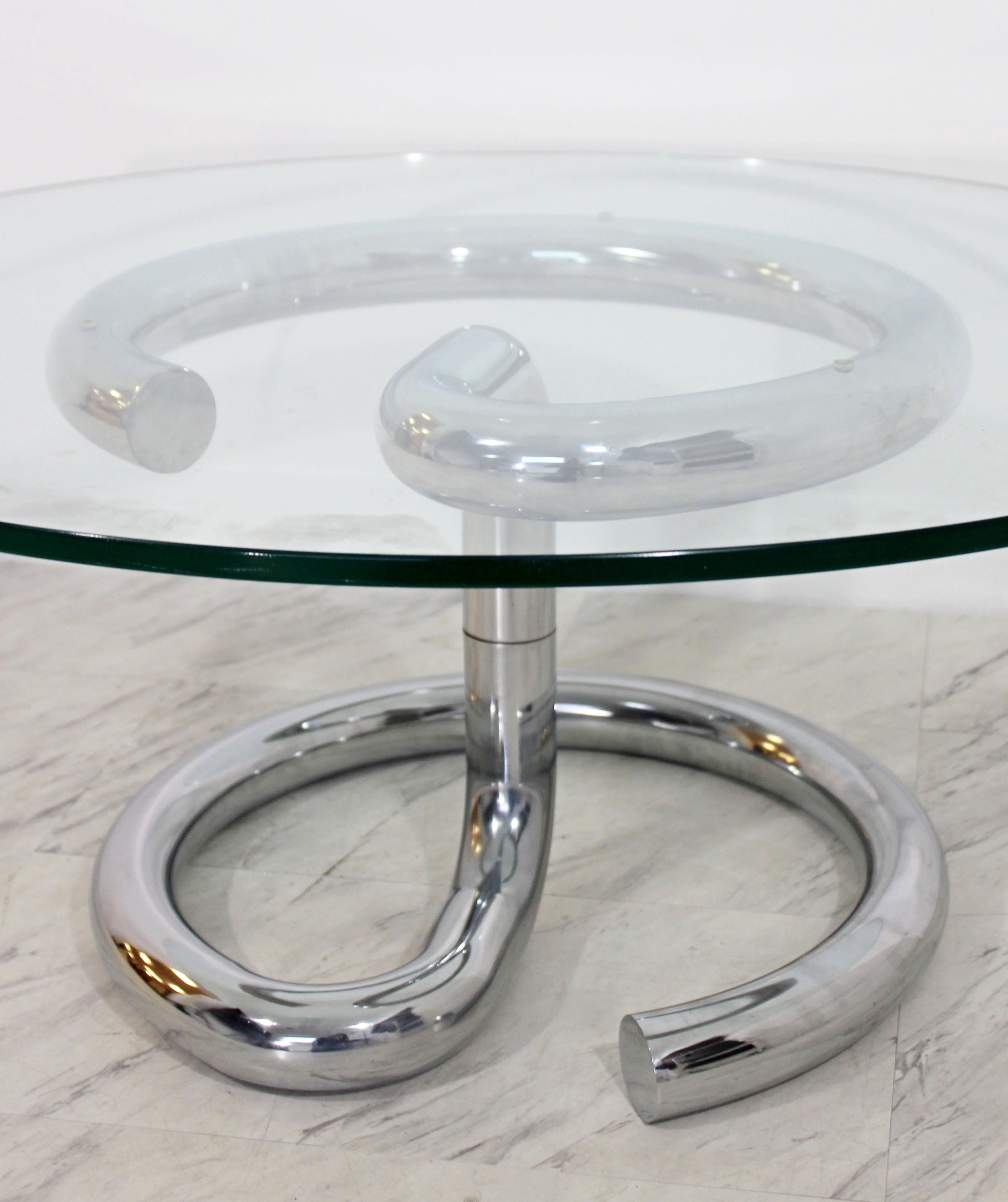 Mid-Century Modern Anaconda Chrome and Glass Coffee Table by Paul Tuttle, 1970s 3
