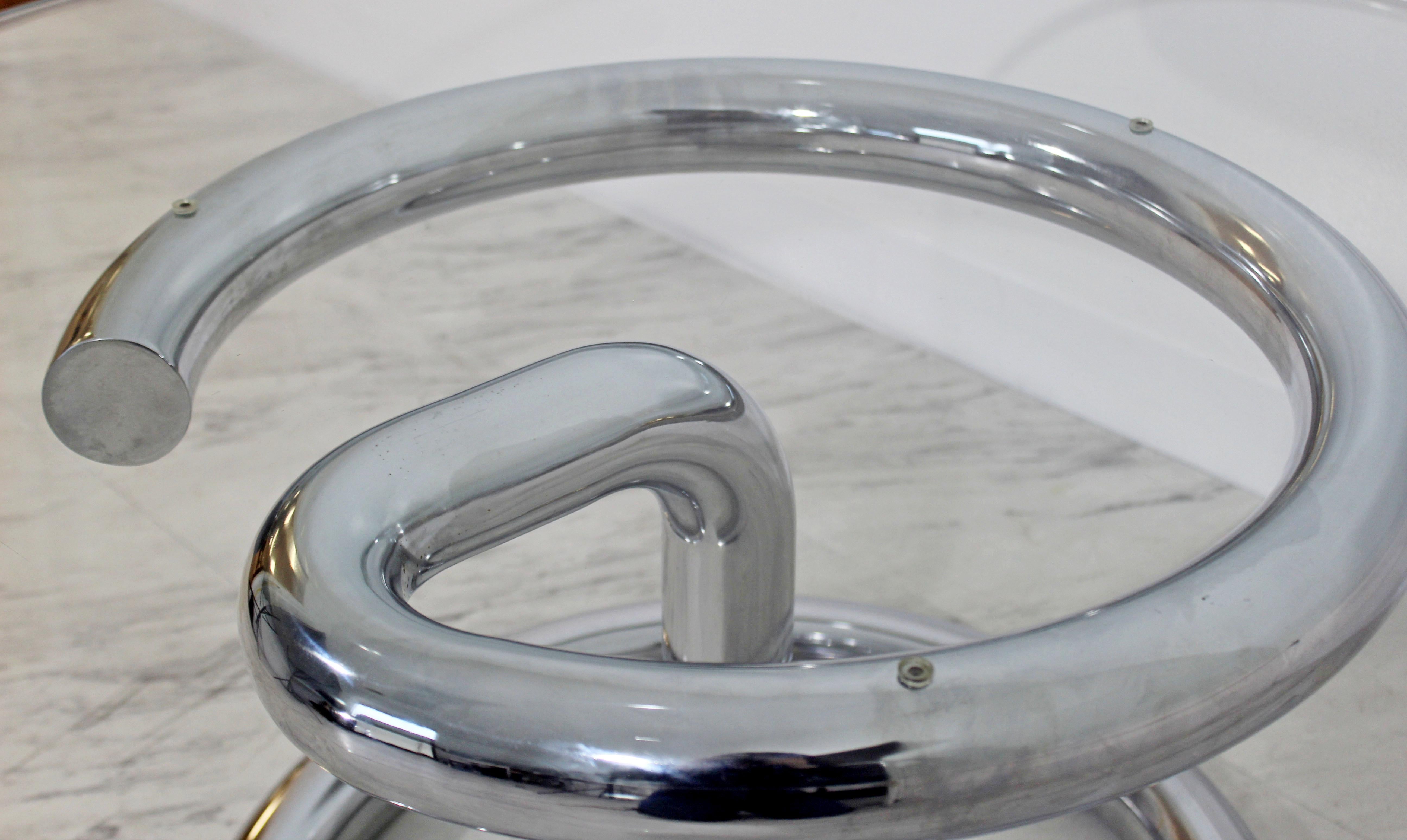 Mid-Century Modern Anaconda Chrome and Glass Coffee Table by Paul Tuttle, 1970s 5
