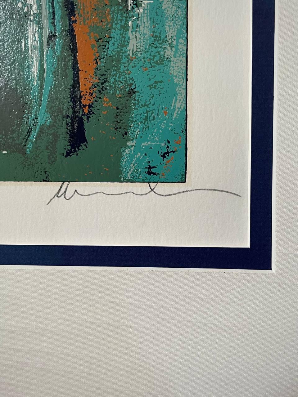 Mid-Century Modern “And Together We Rise” Abstract Serigraph Artwork im Angebot 1