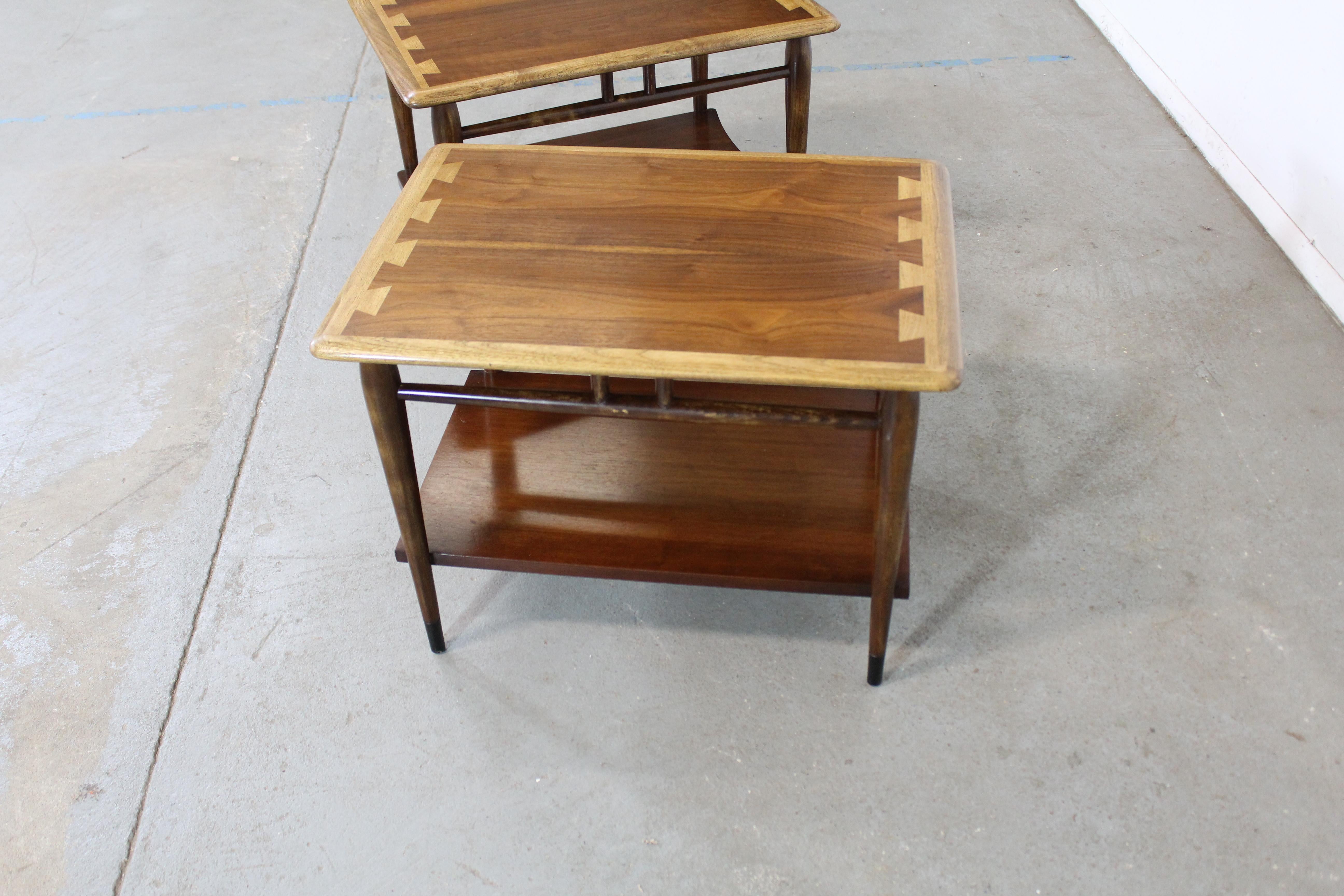 Mid-20th Century Mid-Century Modern Andre Bus Lane 'Acclaim' 2-Tiered End Tables 900-05