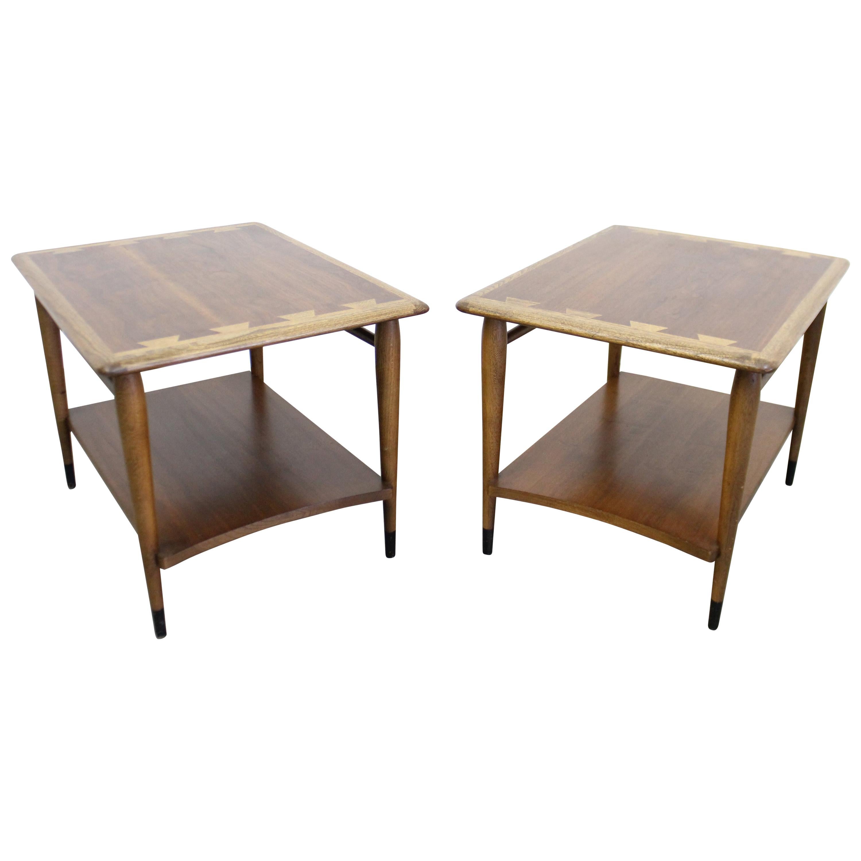 Mid-Century Modern Andre Bus Lane 'Acclaim' 2-Tiered End Tables 900-05