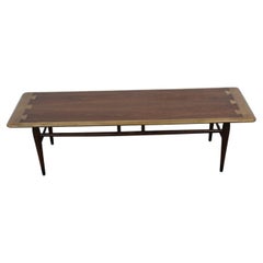 Mid-Century Modern Andre Bus Walnut Coffee Table by Lane