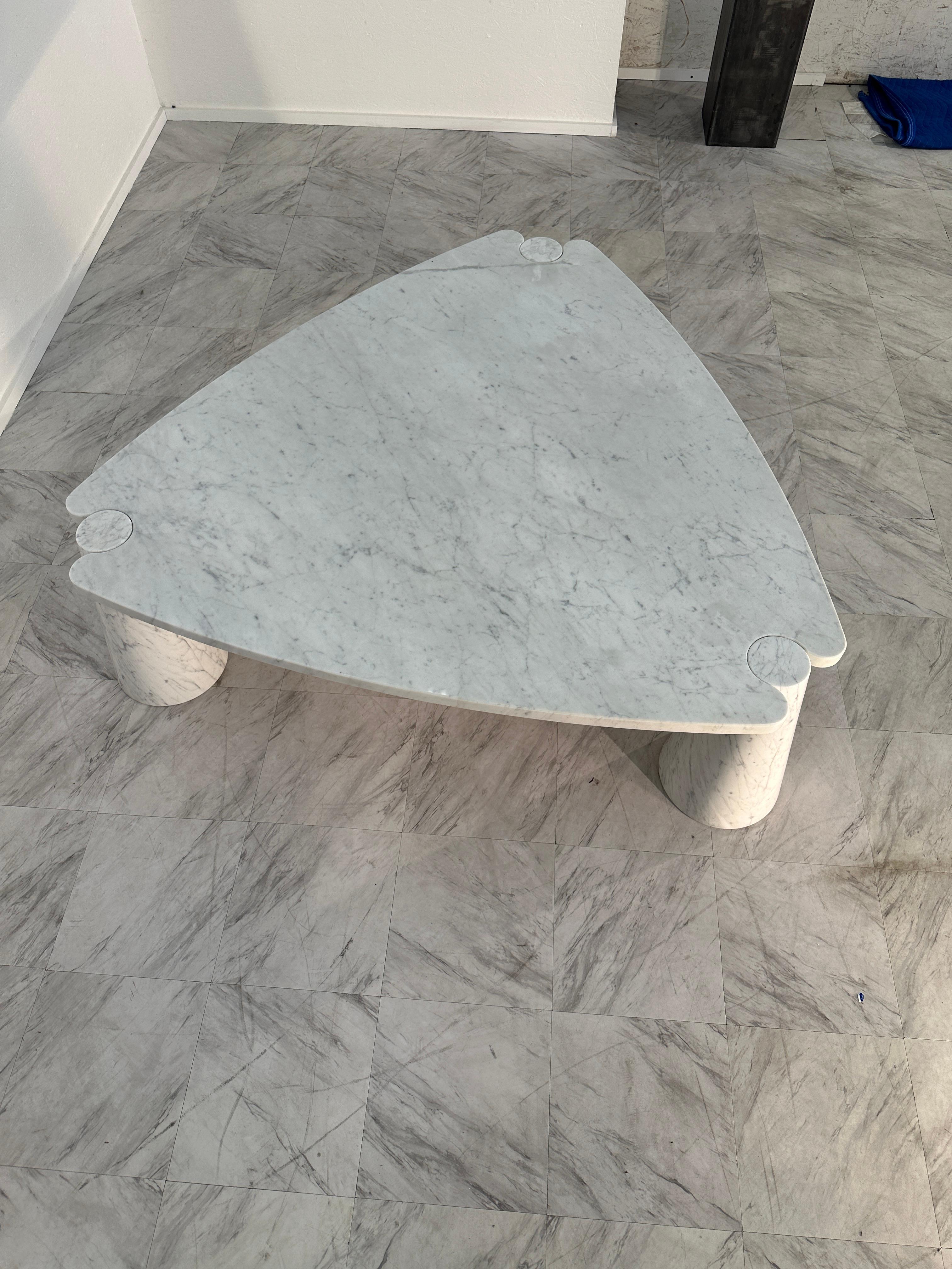 “Eros” series coffee table designed by Angelo Mangiarotti, made of Carrara marble, Italy 1970s.

Angelo Mangiarotti (1921-2012) was an Italian architect and Industrial designer with a reputation to mainly focus on the needs of the users of