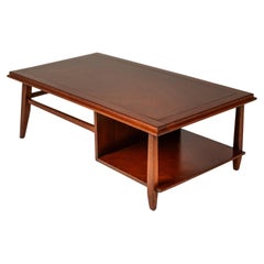 Mid-Century Modern Angular Coffee Table in Solid Mahogany, USA, c. 1960s