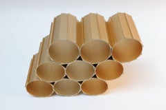 Mid-Century Modern Anodized Gold Aluminum Modular Wine Rack