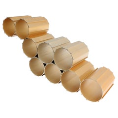 Modularer Weinregal aus eloxiertem Gold-Aluminium, Moderne der Mitte des Jahrhunderts