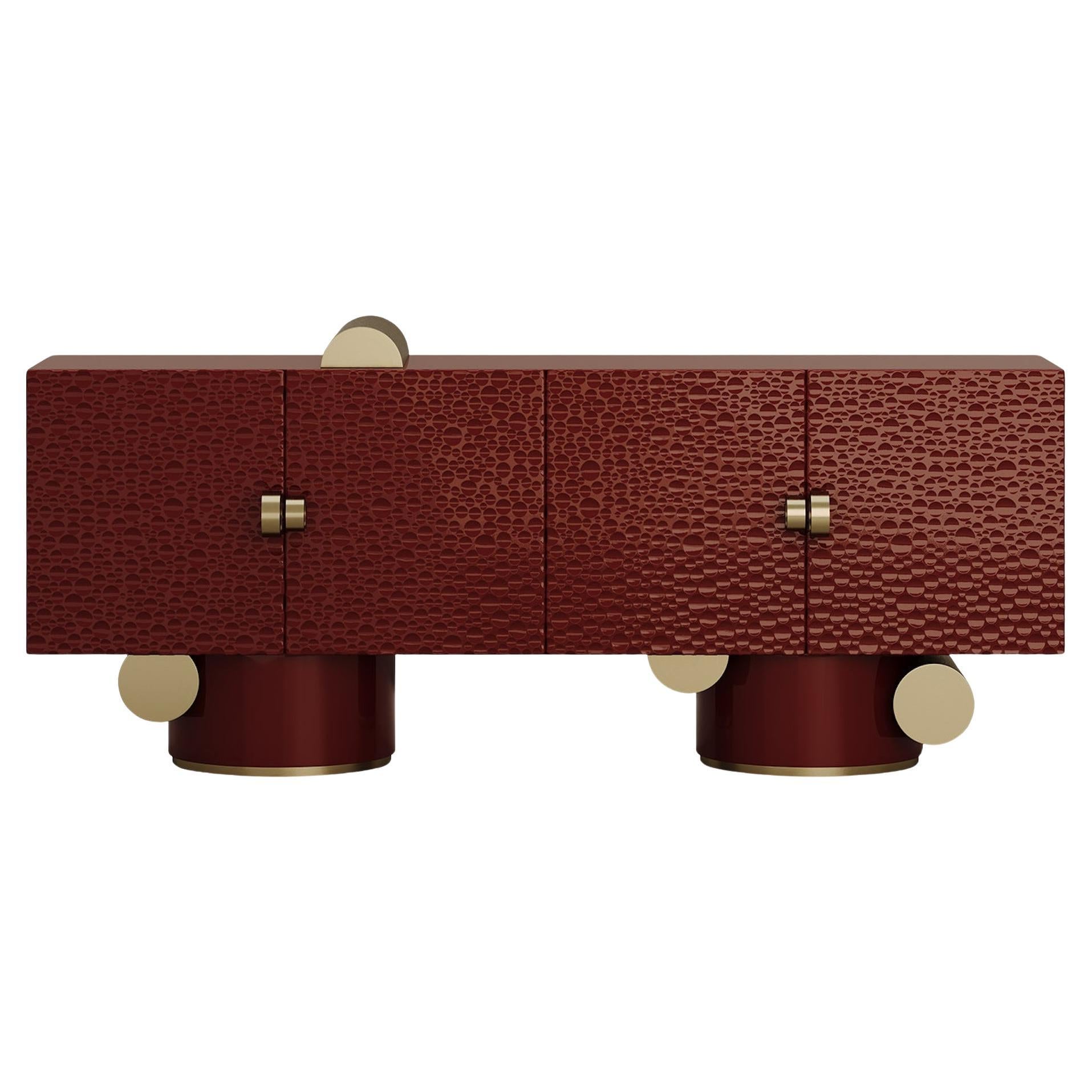 Credenza Antigua di metà secolo moderno in lacca cesellata di Mavo Aelier