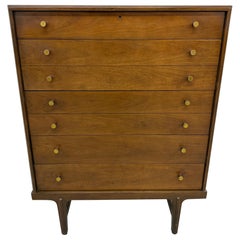 Mid-Century Modern “Apart Mates” Walnut High Chest