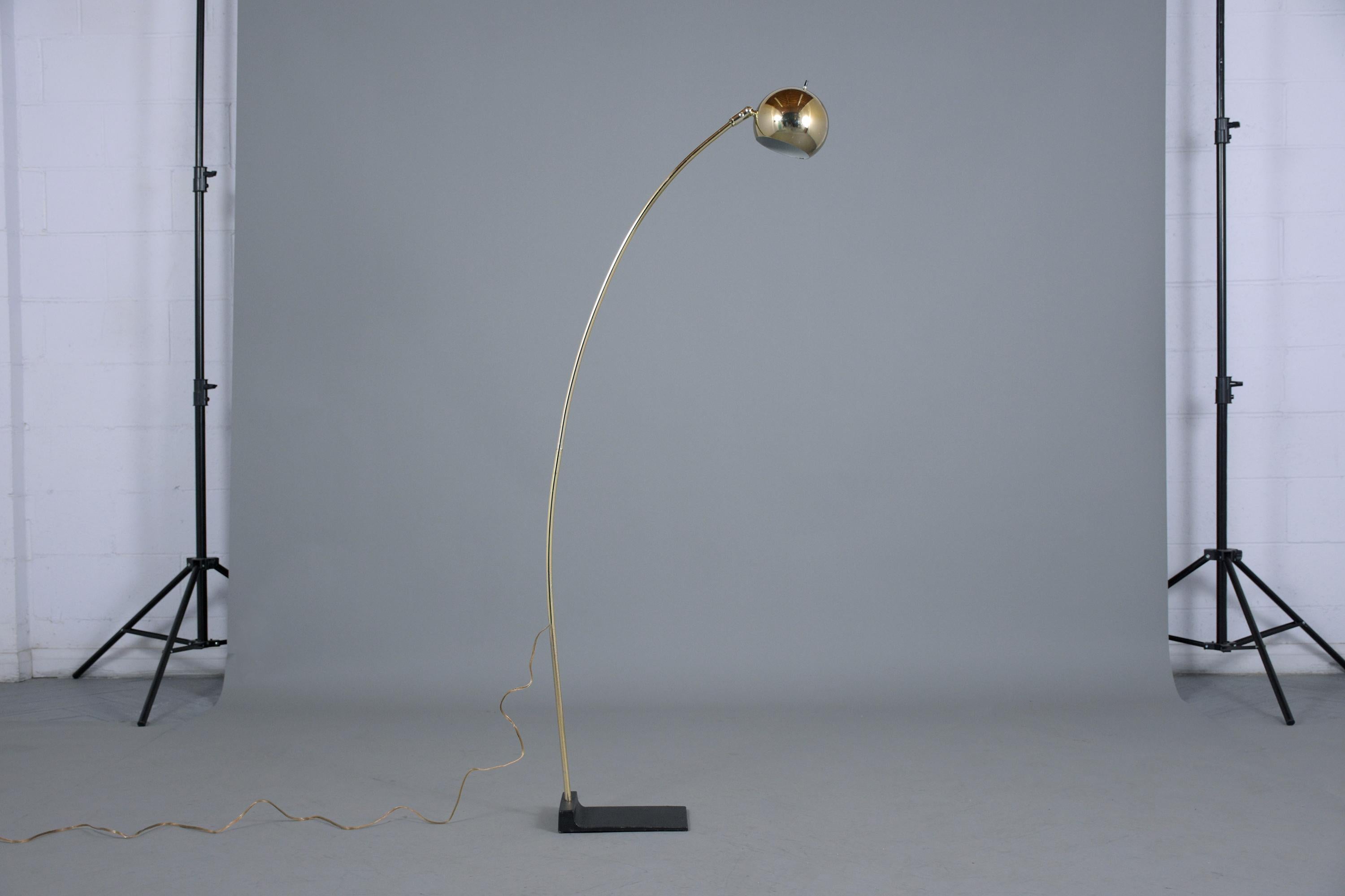 vintage mid century arc floor lamp