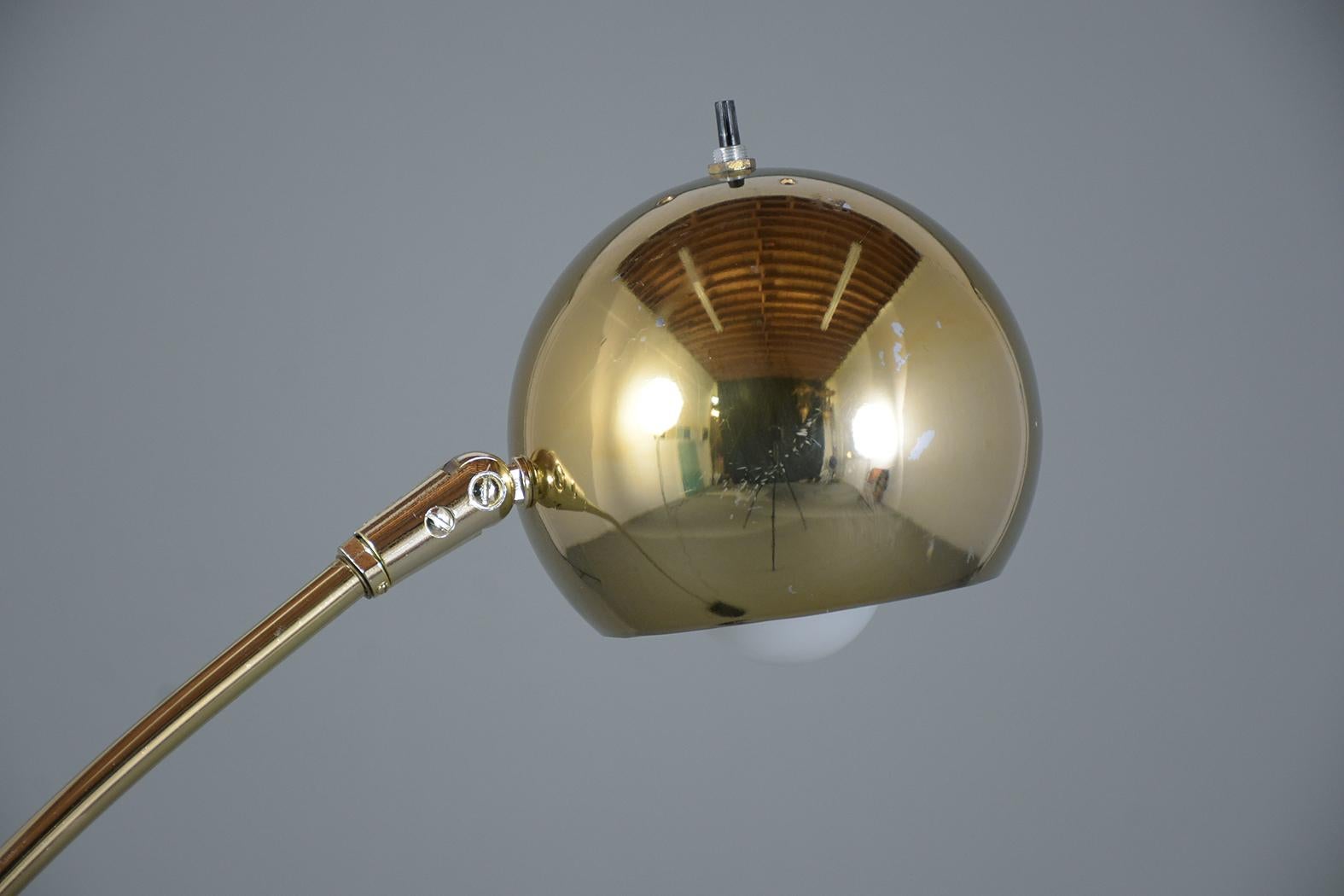 Hand-Crafted Mid-Century Arc Floor Lamp