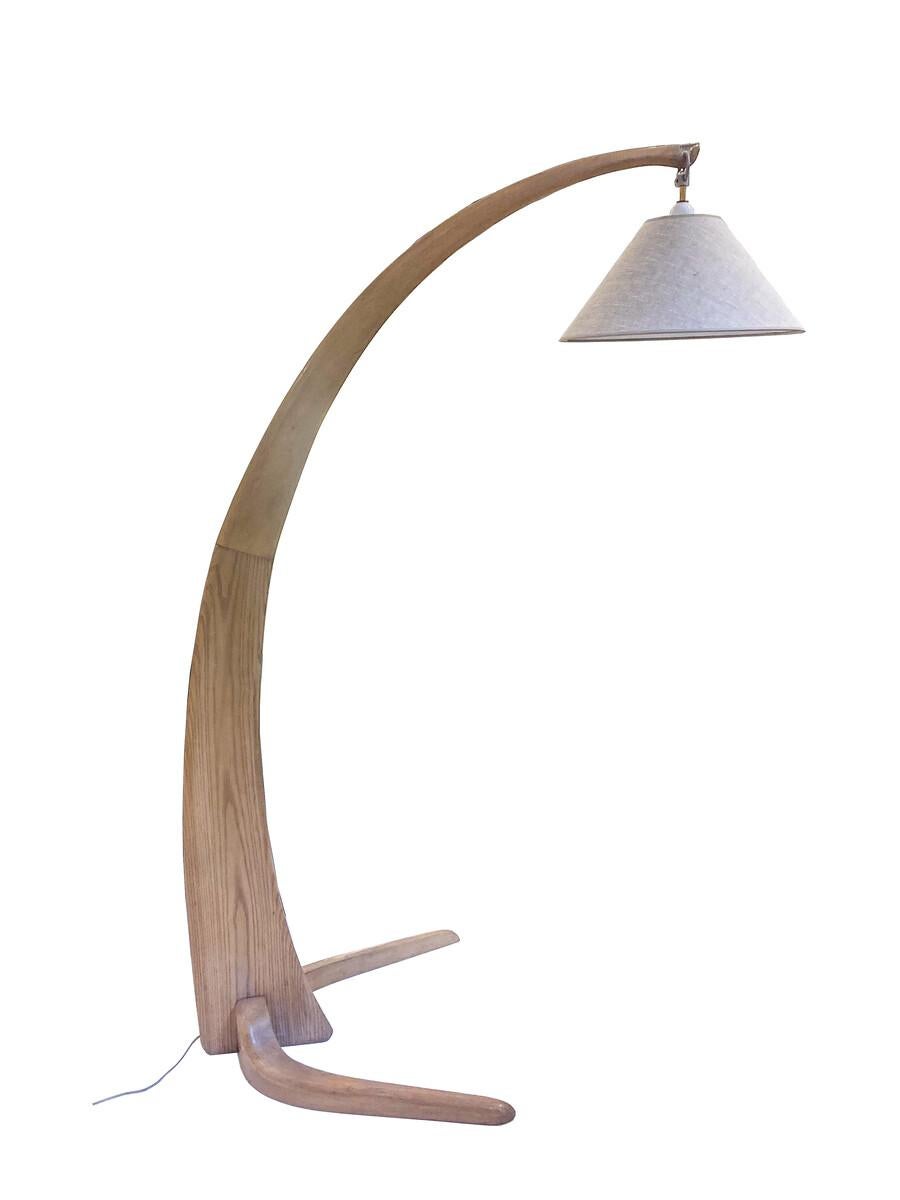 Mid-20th Century Mid-Century Modern Arc Floor Lamp, Italy, 1950s For Sale