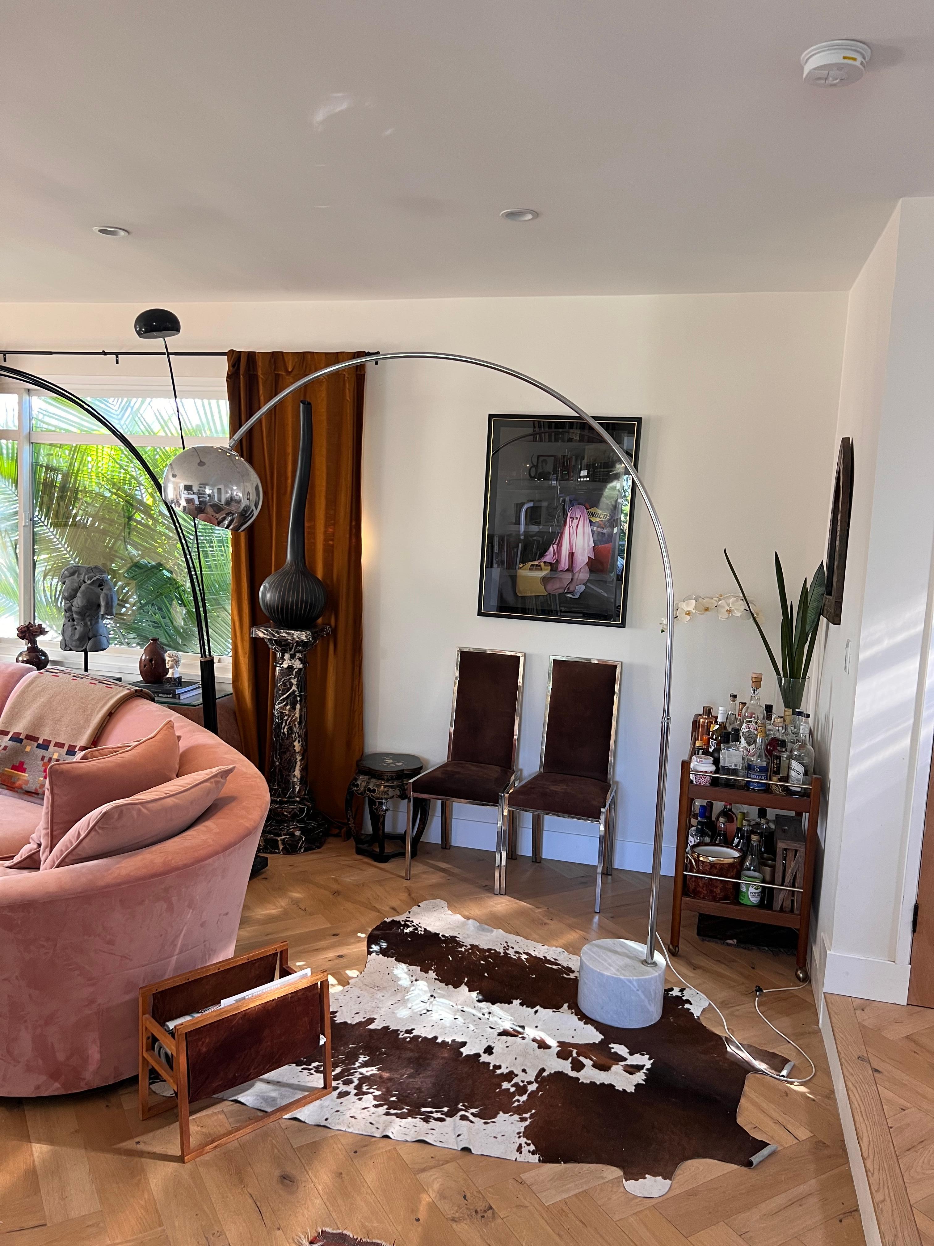 Mid-Century Modern Arc Floor Lamp with Marble Base, 1960s 5