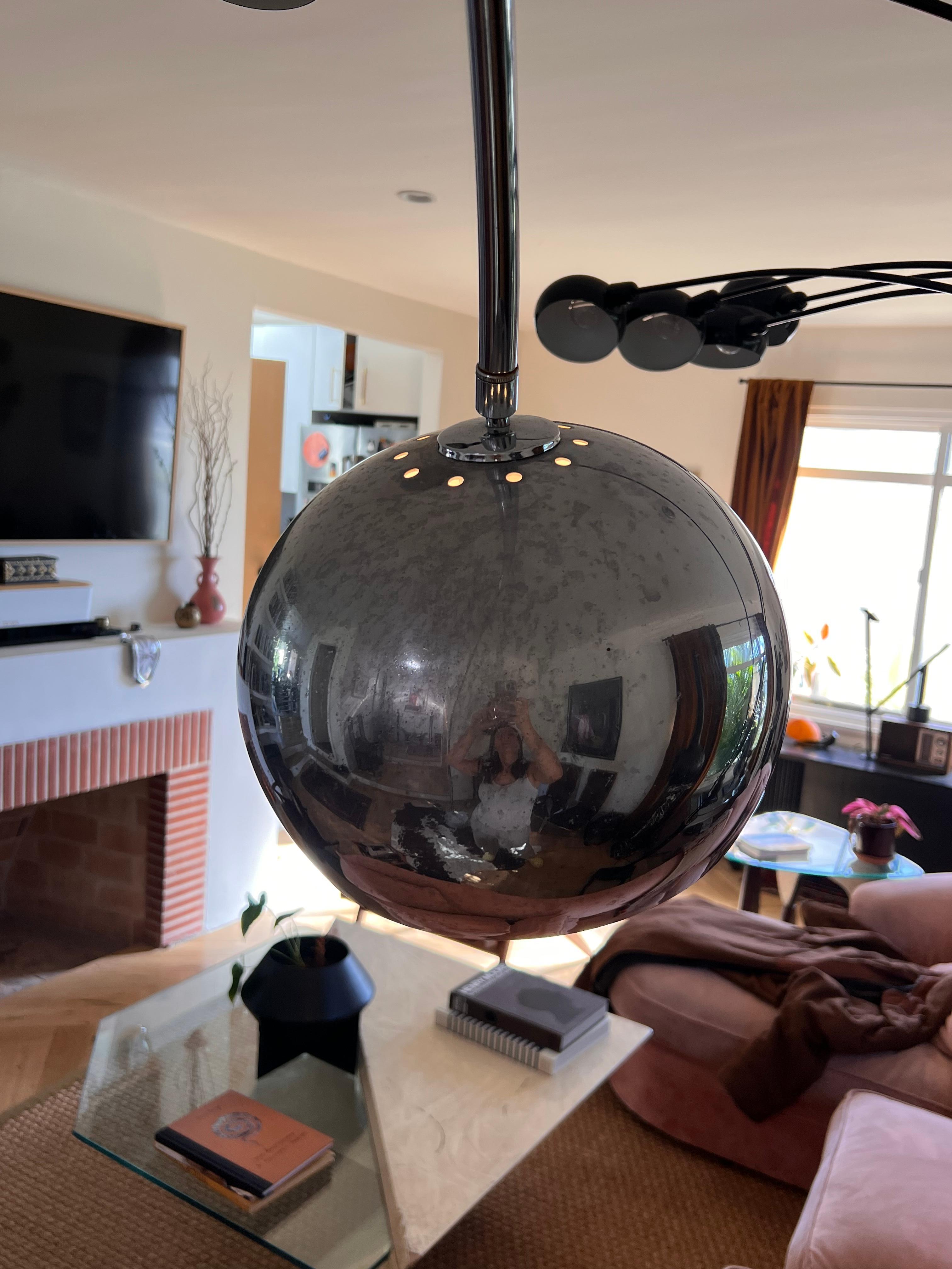 Mid-Century Modern Arc Floor Lamp with Marble Base, 1960s 10