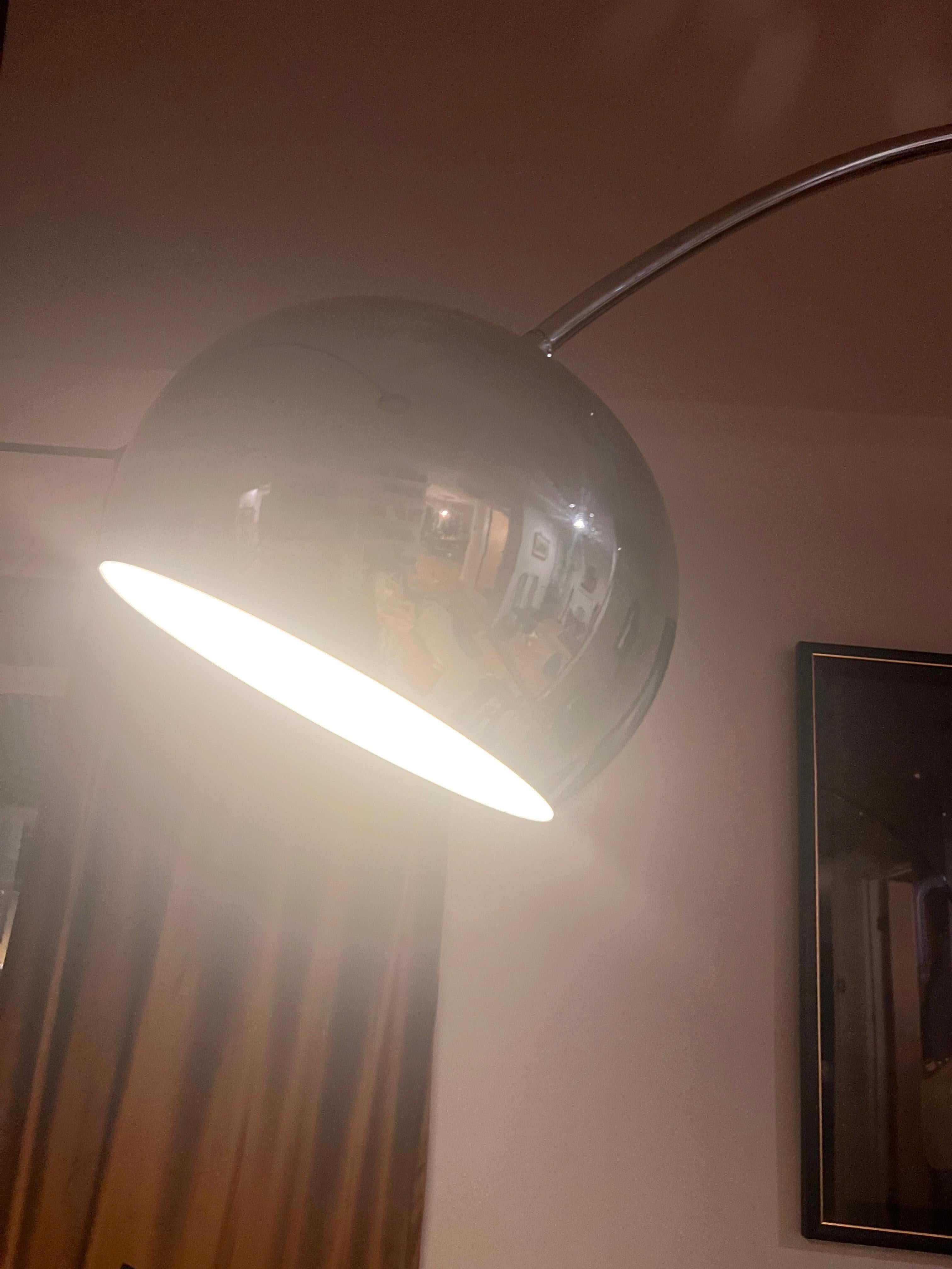 Mid-20th Century Mid-Century Modern Arc Floor Lamp with Marble Base, 1960s