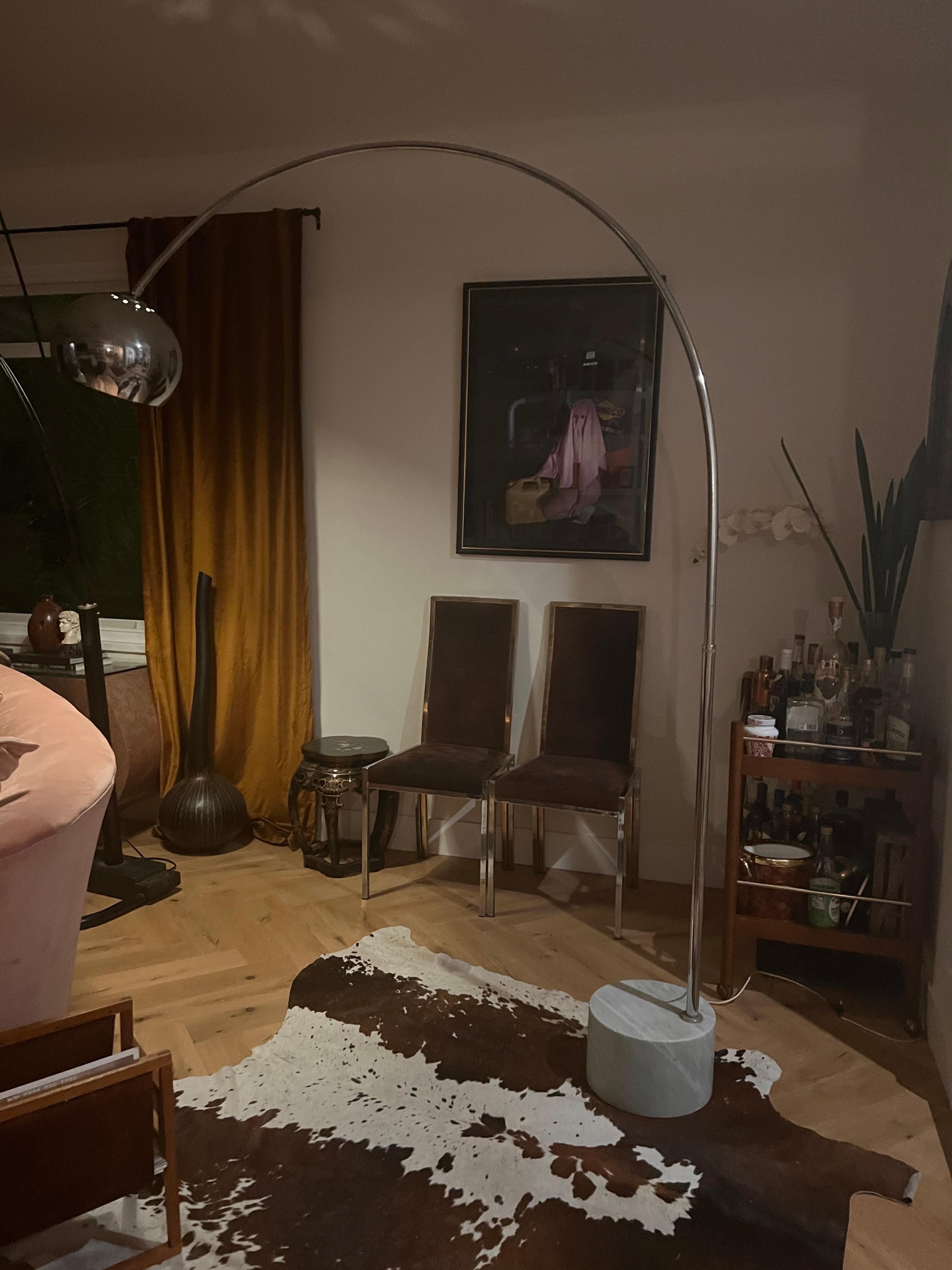 Mid-Century Modern Arc Floor Lamp with Marble Base, 1960s 3