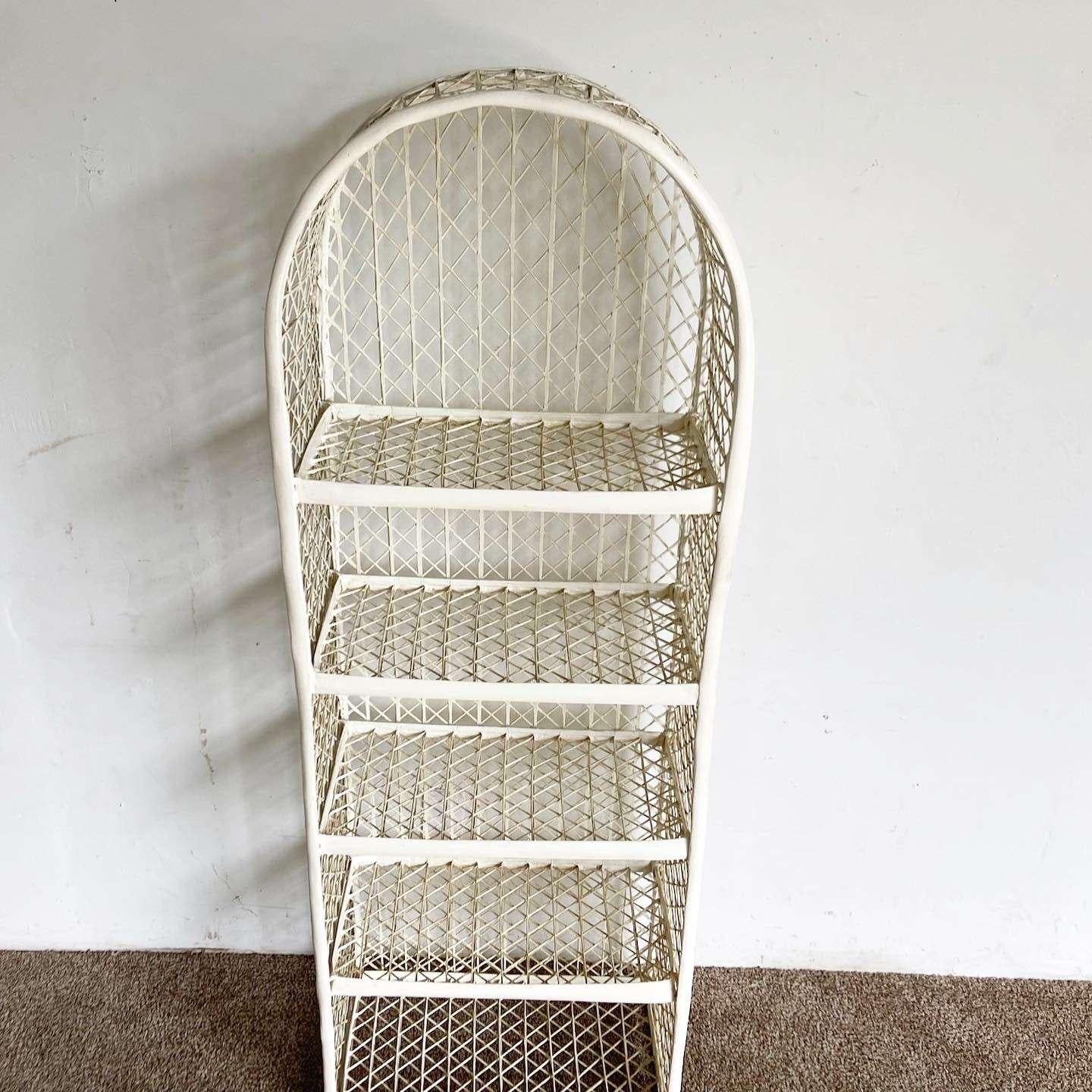Mid Century Modern Arch Top Russell Woodard Spun Fiberglass Etagere In Good Condition For Sale In Delray Beach, FL
