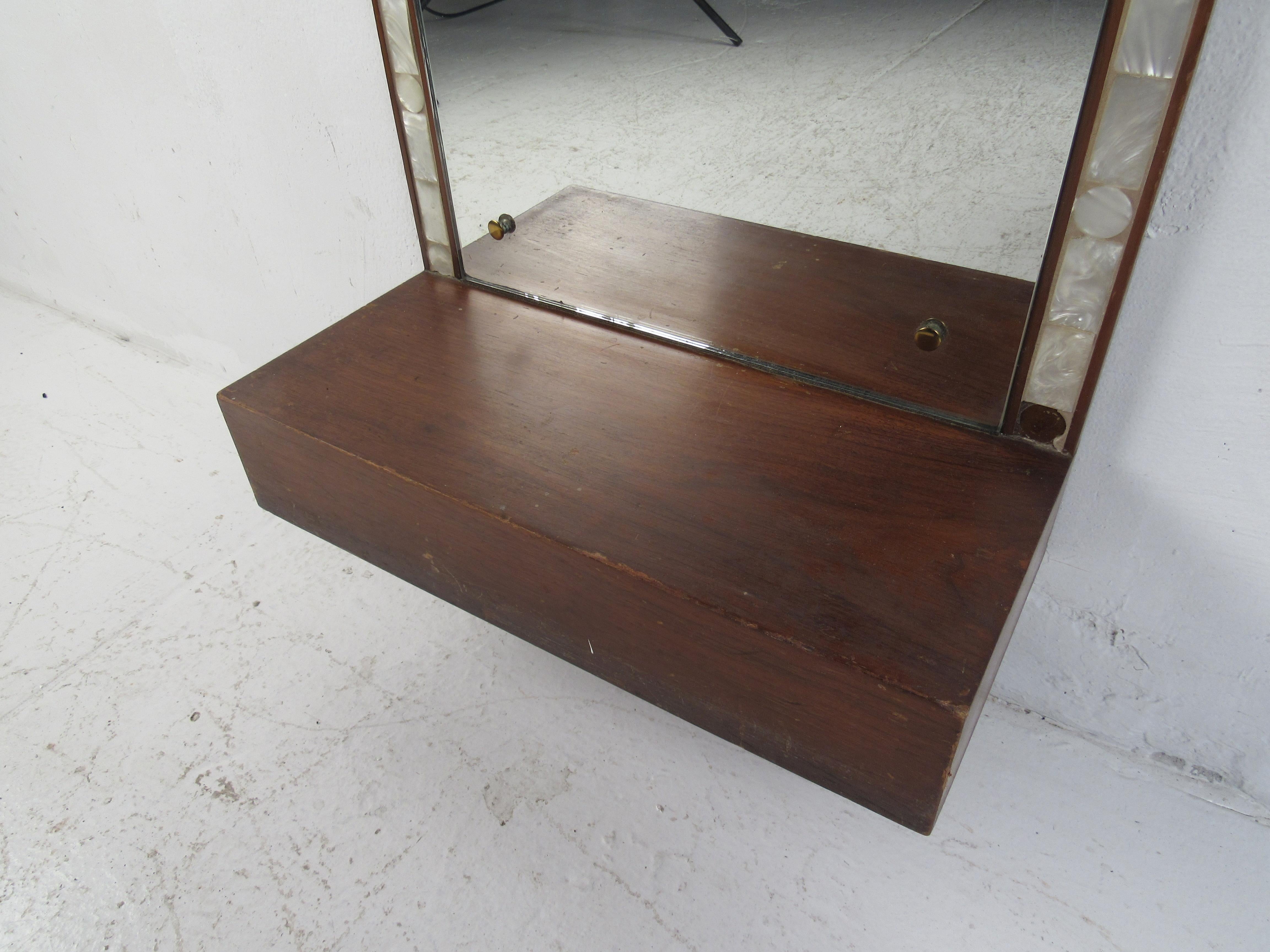 arch mirror with shelf