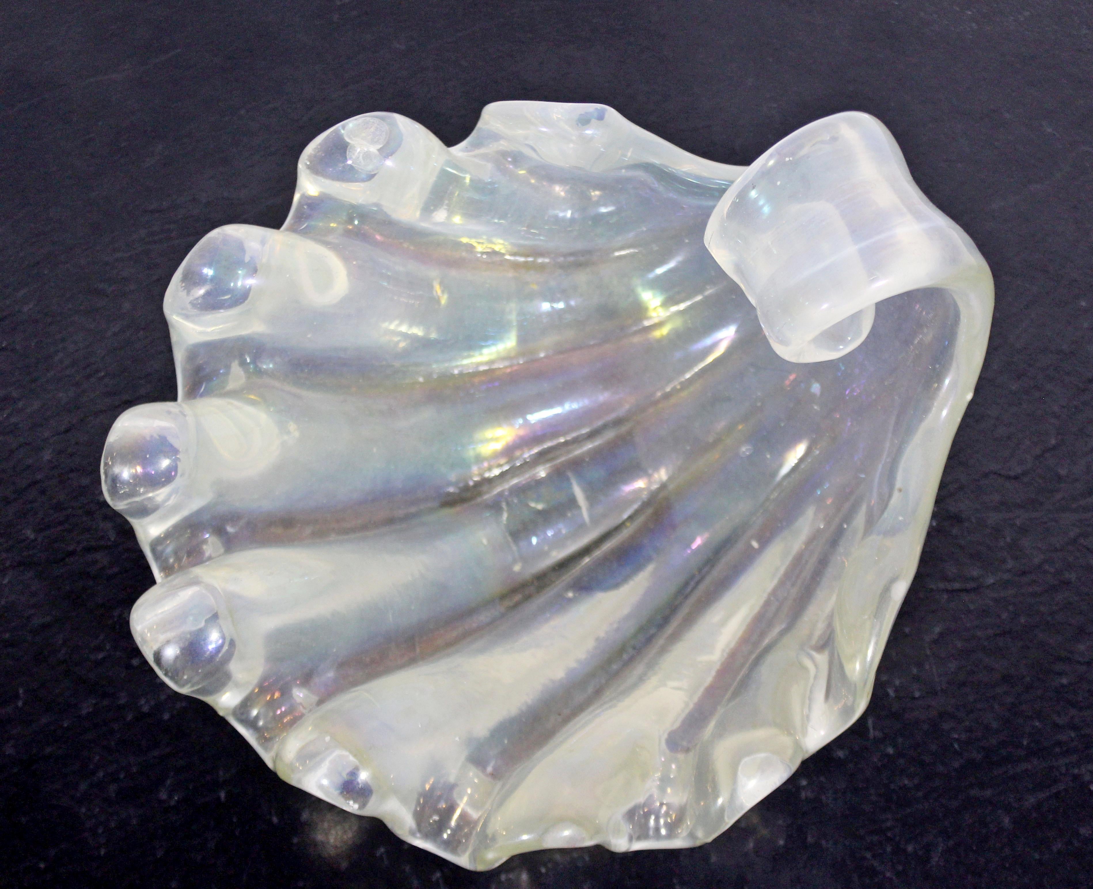 Mid-Century Modern Archimede Seguso Murano Glass Art Table Sculpture Clam, Italy 2