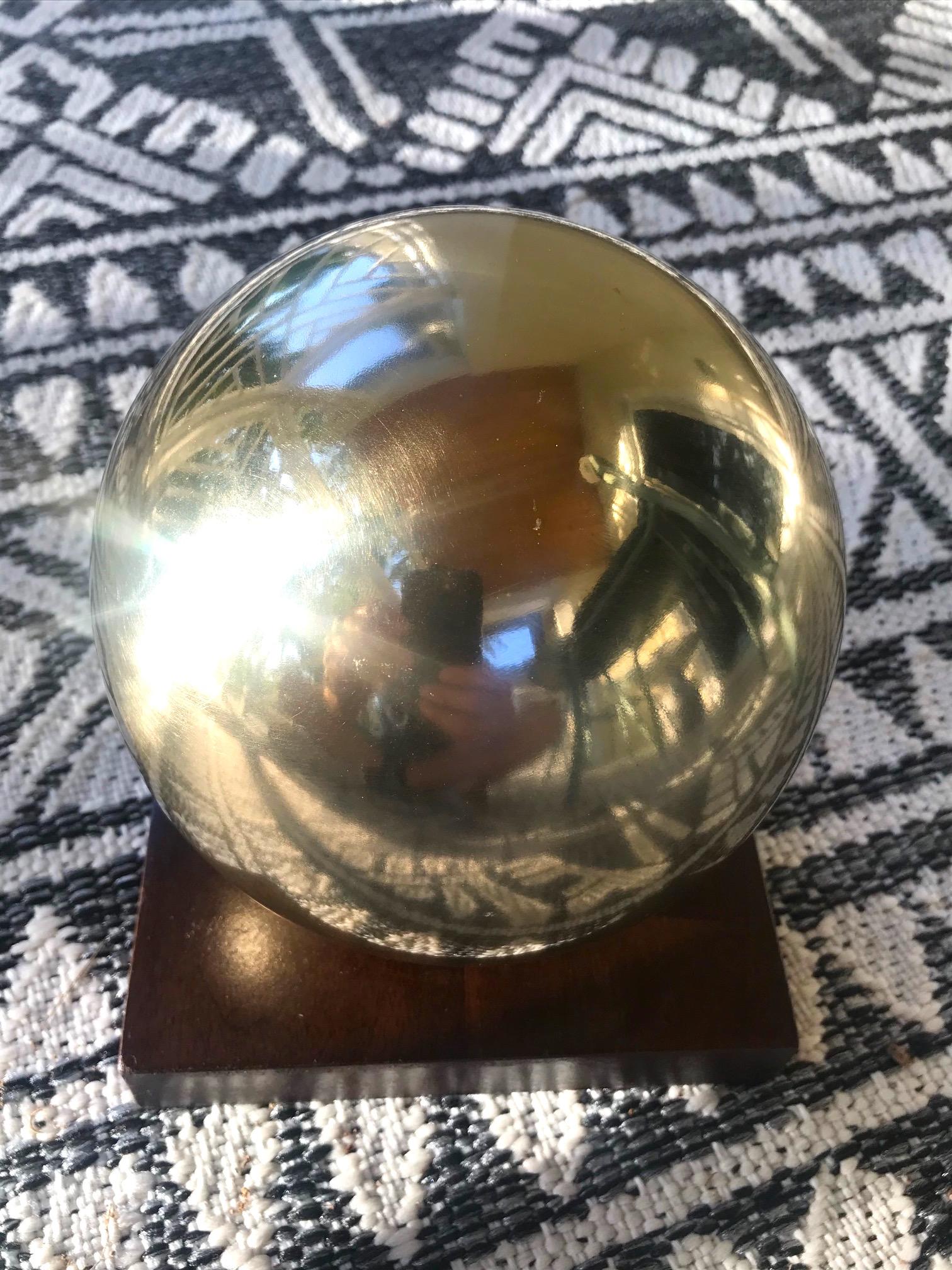 Mid-Century Modern Architectural Brass Globe Sculpture and Bookend, 1970s 5