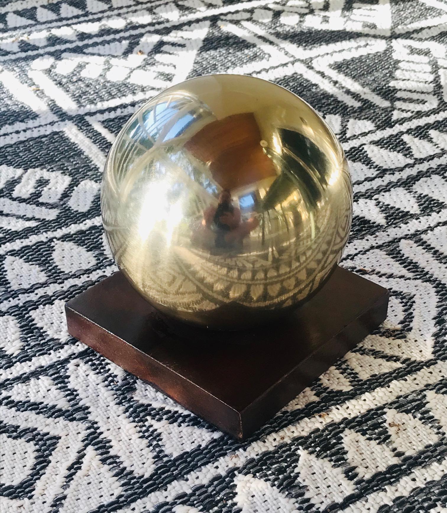 Mid-Century Modern Architectural Brass Globe Sculpture and Bookend, 1970s 3