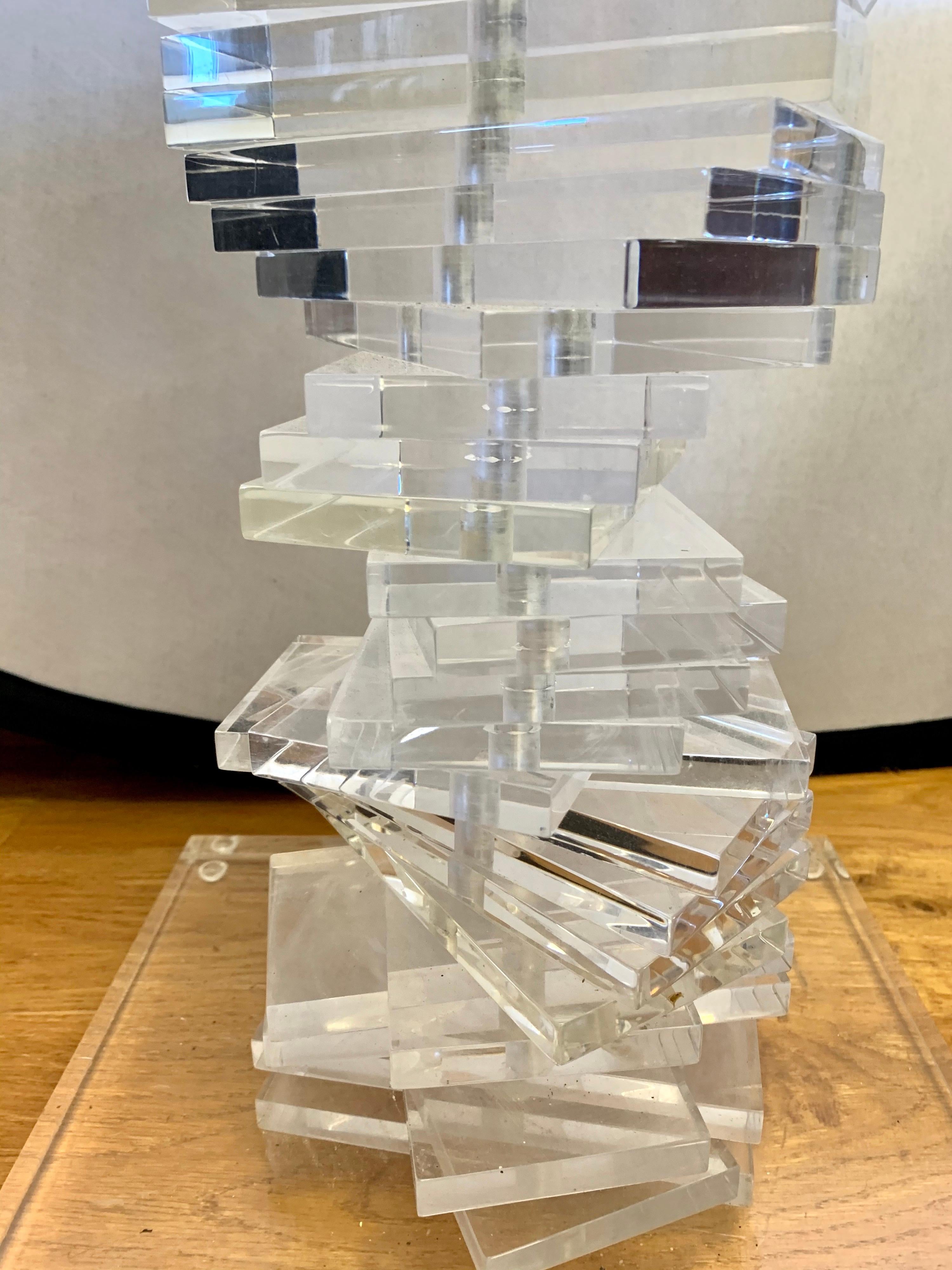 lucite floor lamp