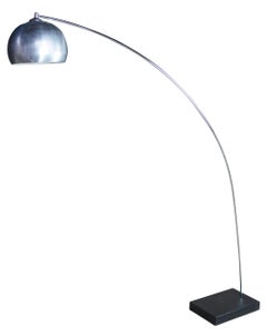 Mid Century Modern Chrome Arc Floor Light Laurel Lamp Mfg Industrial Space Age