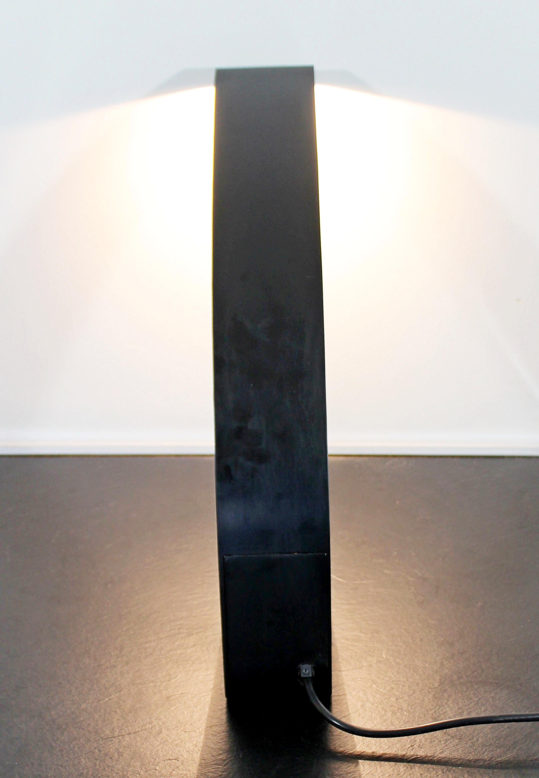 Enameled Mid-Century Modern Arcobaleno Halogen Black Desk Lamp Marco Zotta, 1970s, Italy