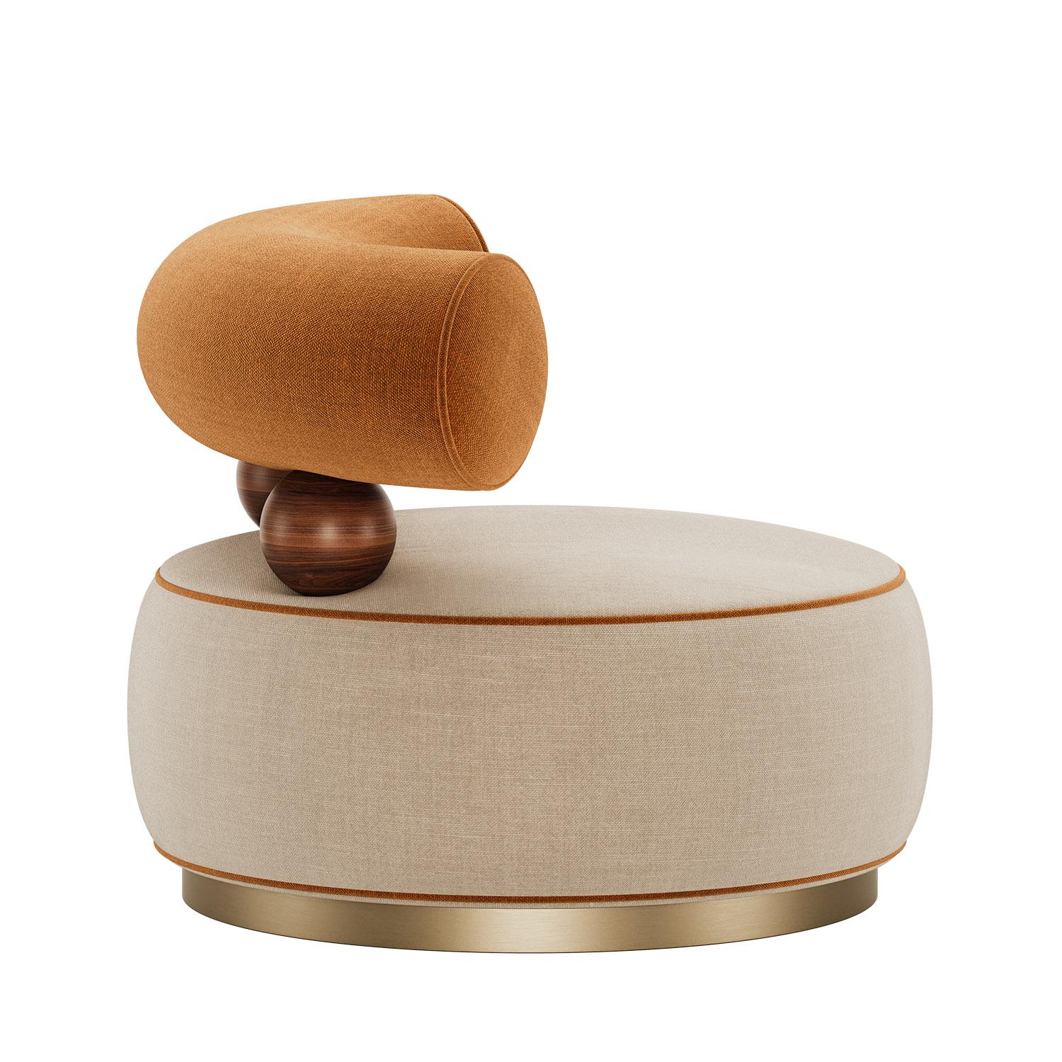 Moderner Aretha-Sessel aus Chenille-Samt aus der Jahrhundertmitte, handgefertigt von MavoAtelier (Moderne der Mitte des Jahrhunderts) im Angebot