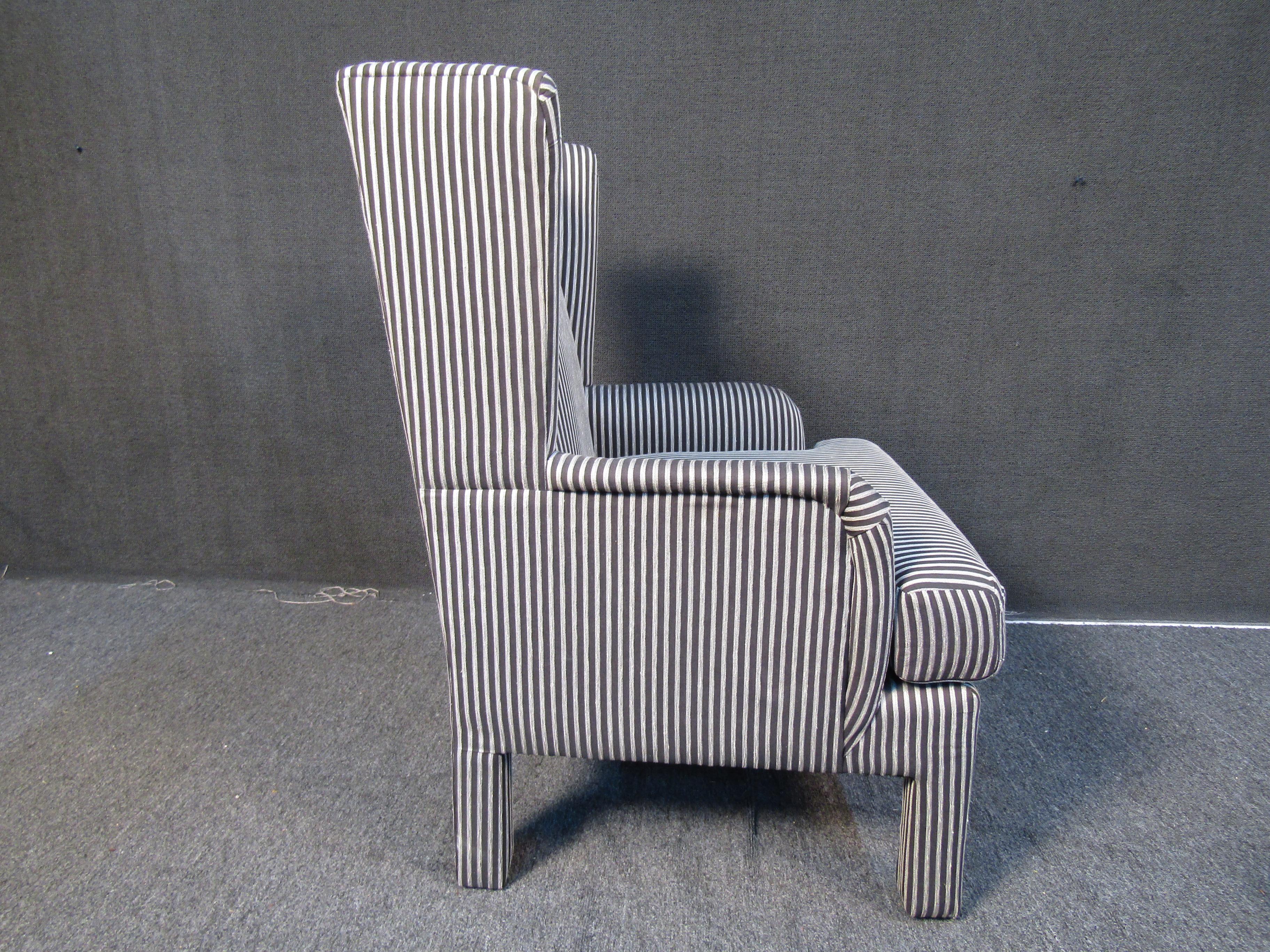 20th Century Mid-Century Modern Arm Chair and Ottoman Set
