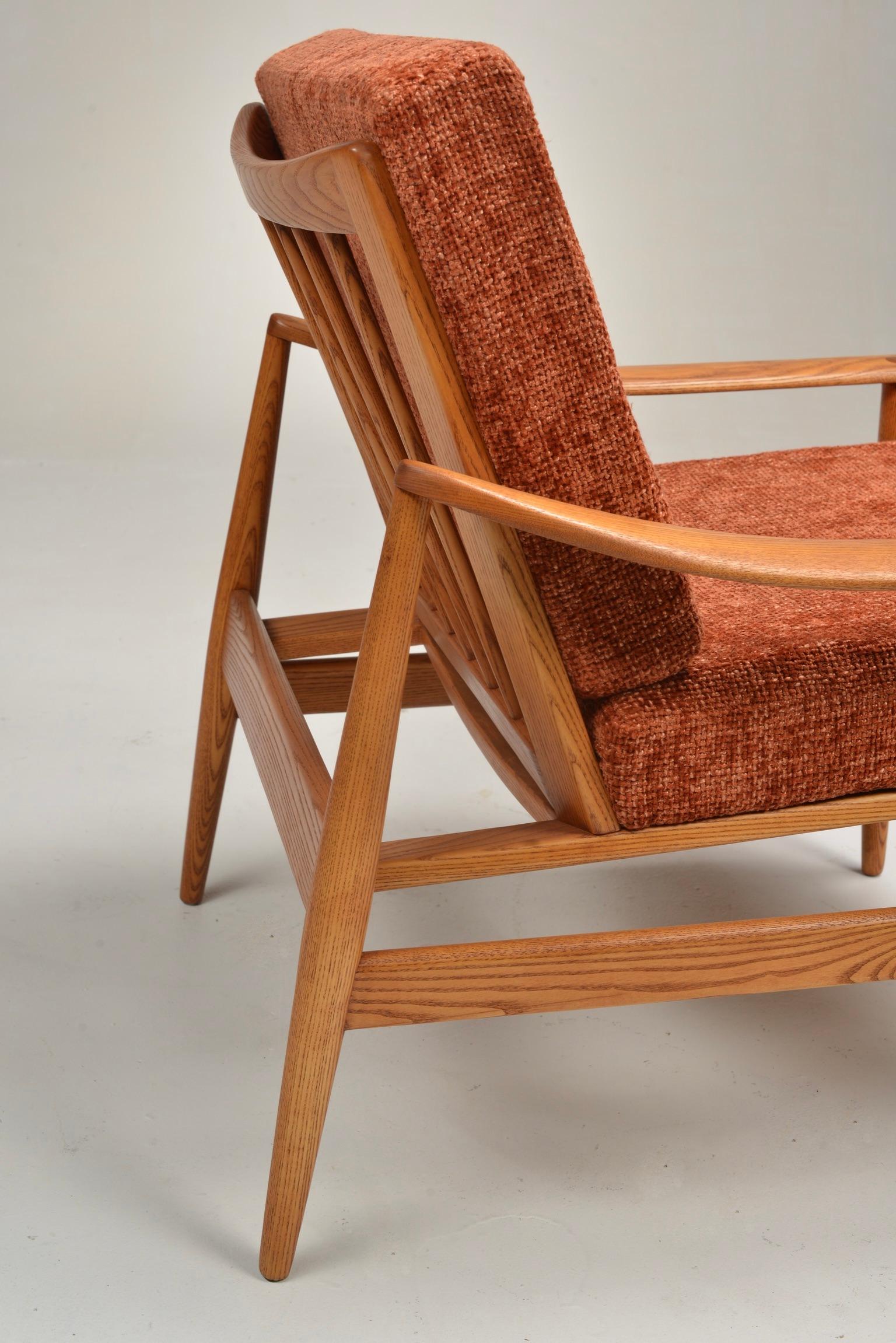 Upholstery Mid Century Modern Arm Chair For Sale