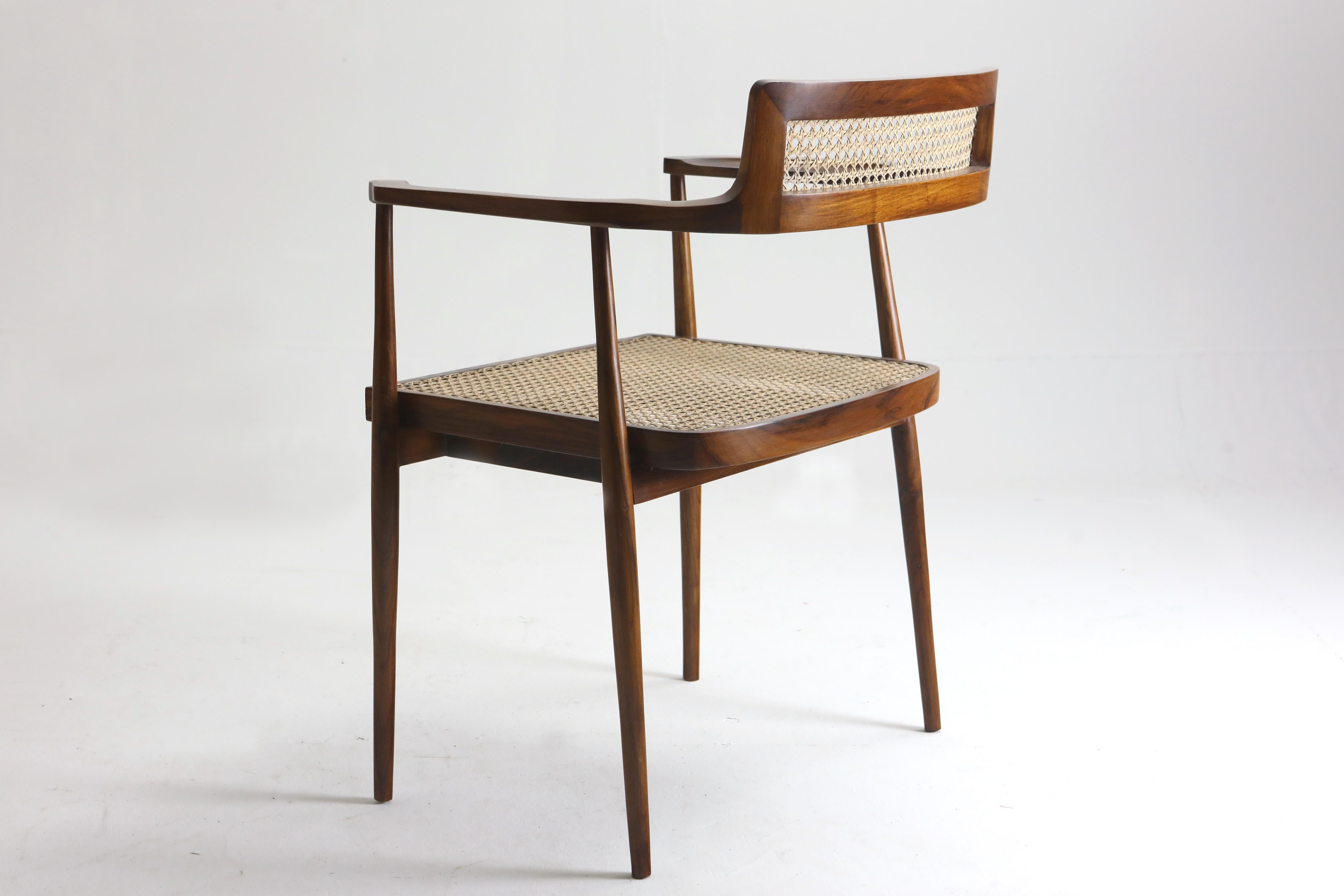 Mid-Century Modern Pair of Wood Armchairs by Joaquim Tenreiro, Brazil 1960s 1