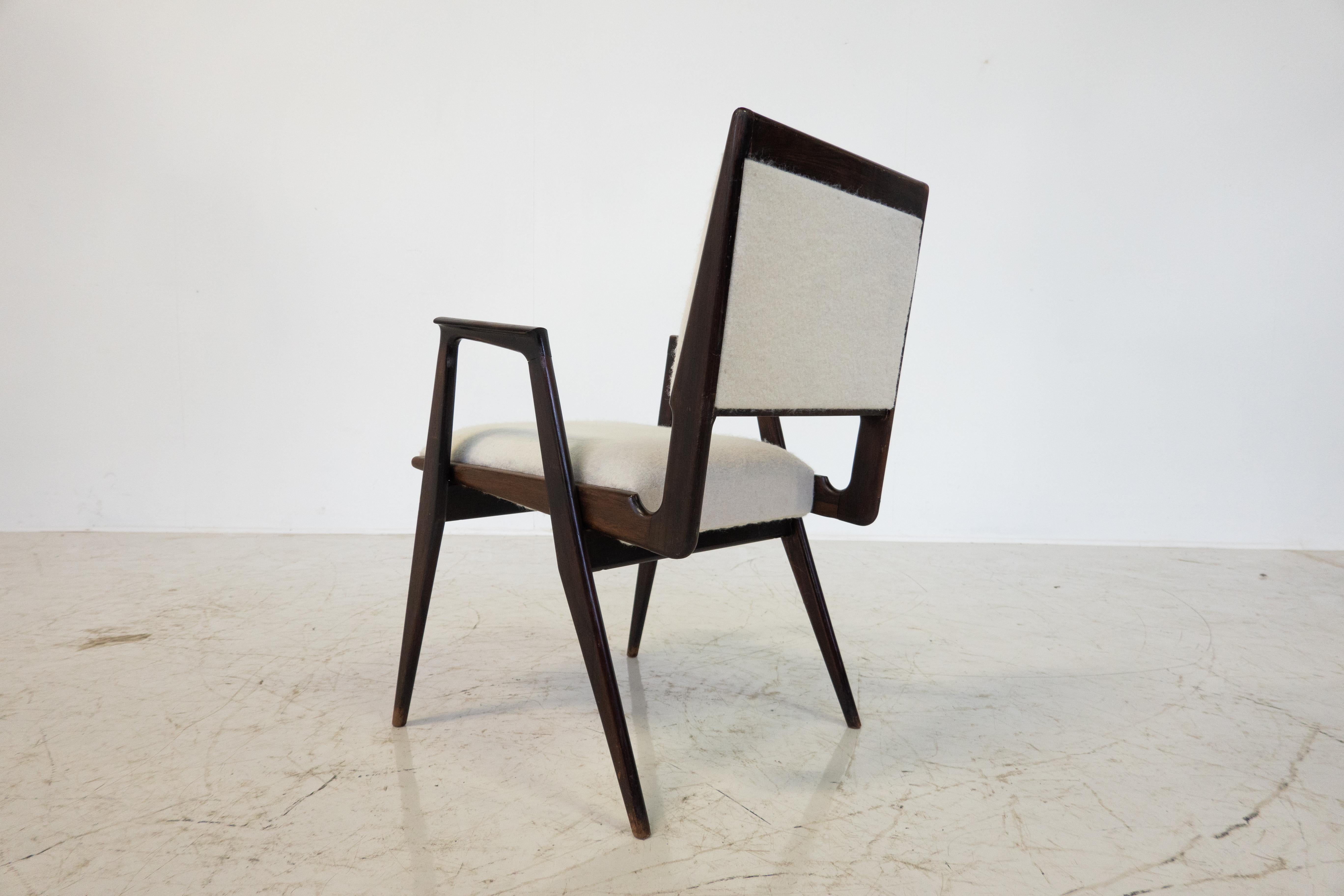 Fabric Mid-Century Modern Armchair by Carlo Hauner and Martin Eisler, 1955 For Sale