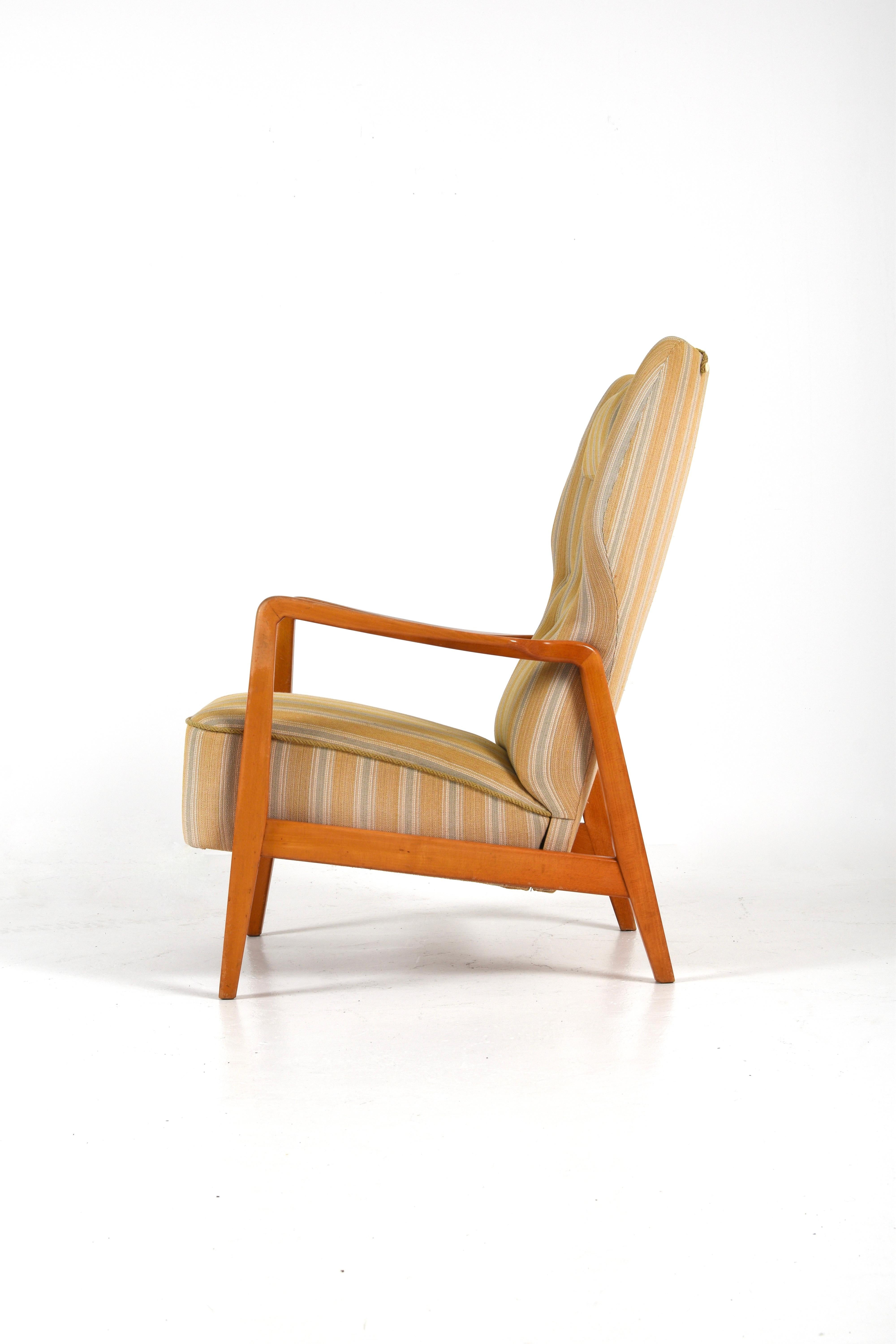 Textile Fauteuil moderne du milieu du siècle par Dux of Sweden, Suède, années 1950 en vente