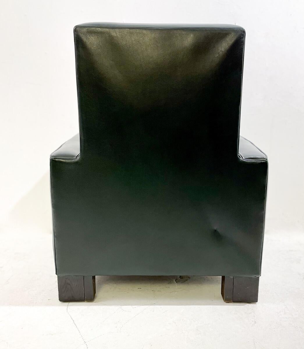 Moderner Sessel der Jahrhundertmitte von Emiel Veranneman, Holz und Leder, 1958
