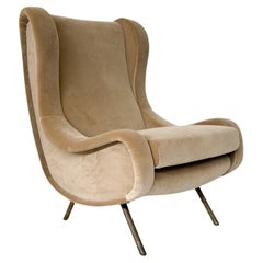 Retro Mid-Century Modern Armchair by Marco Zanuso, Italy, 1960s - New Upholstery