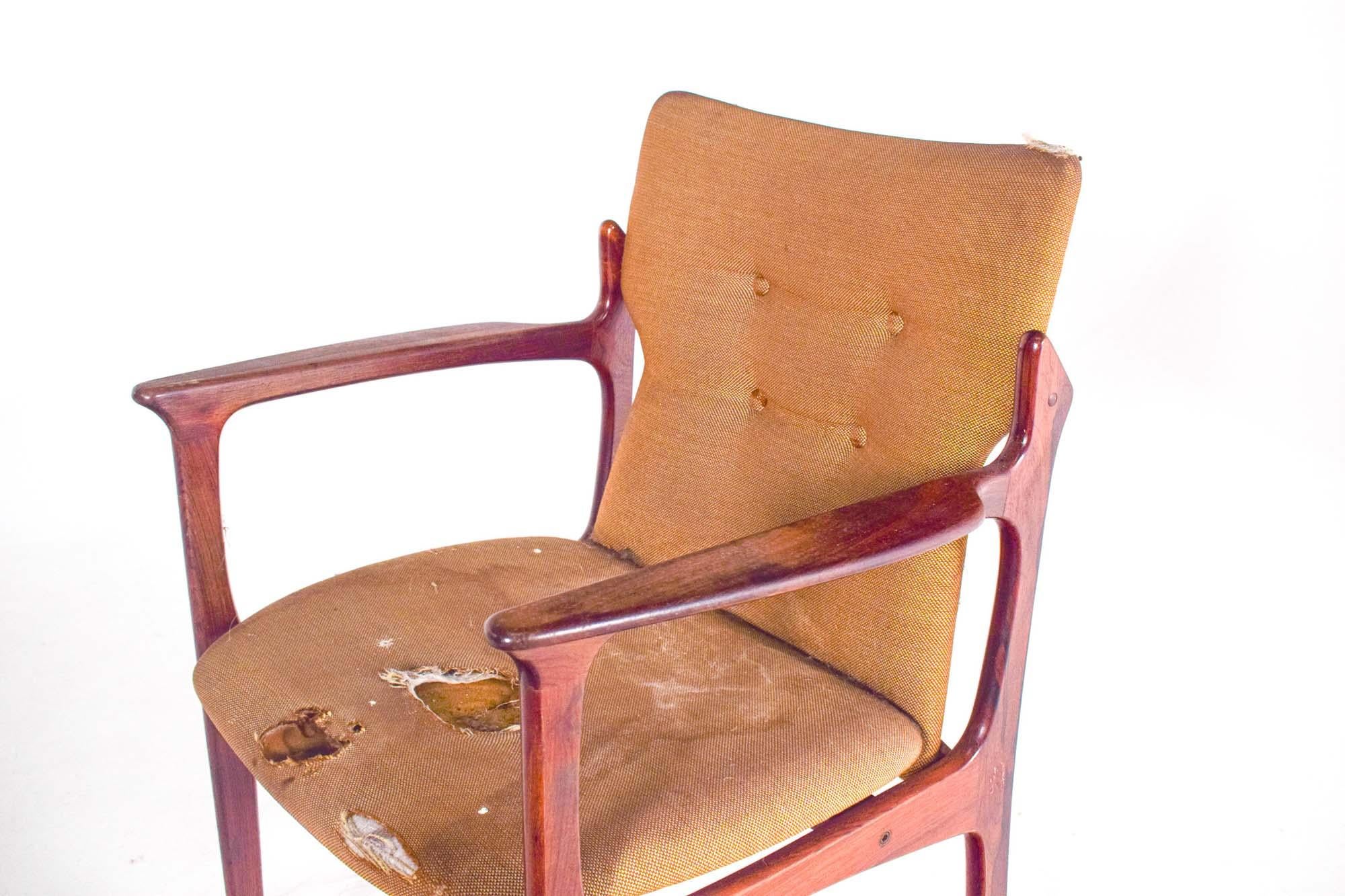 Danish Mid Century Modern Armchair by Vamdrup Stolefabrik in Rosewood, 1960's