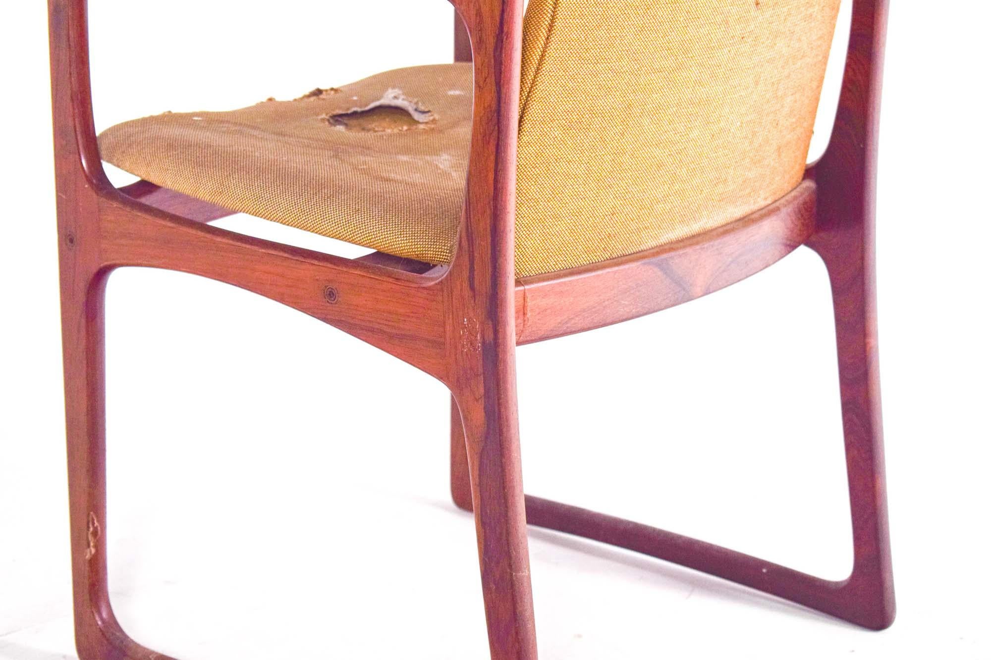 Mid-20th Century Mid Century Modern Armchair by Vamdrup Stolefabrik in Rosewood, 1960's