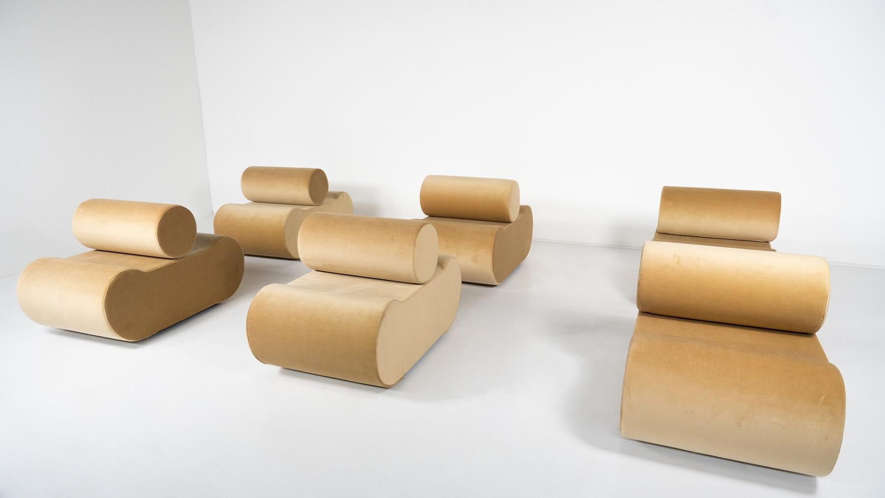 Mid-Century Modern Armchair, Corbi by Klaus Ureda Style - 6 available In Good Condition In Brussels, BE