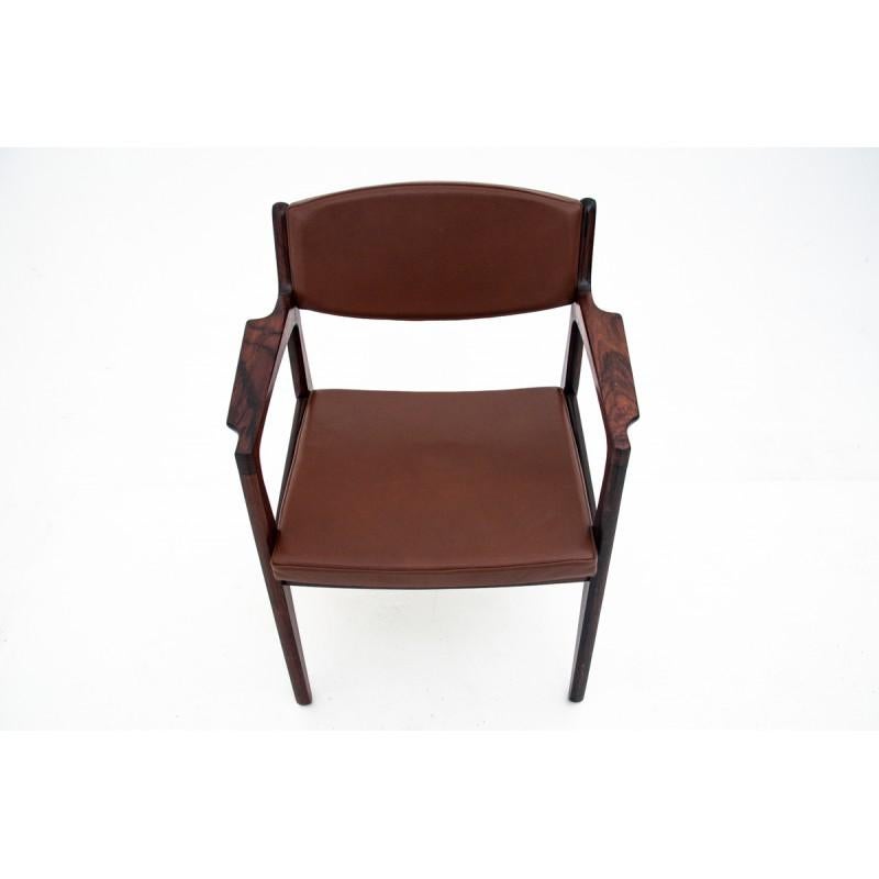 mid century leather armchair